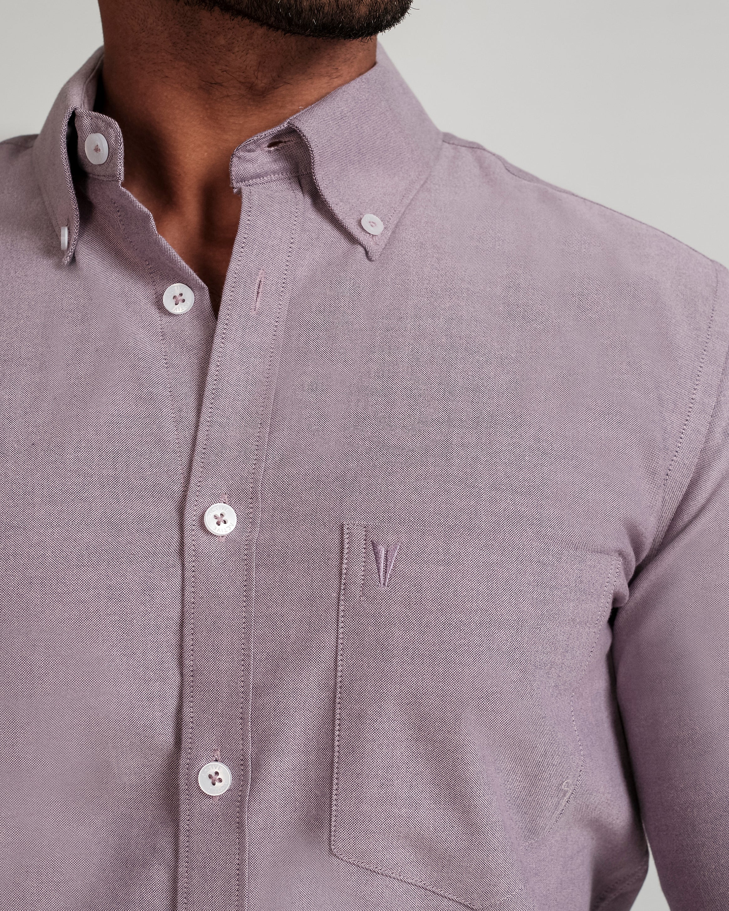 Emerald Active Solid Plain Slim Fit-Heirloom Lilac