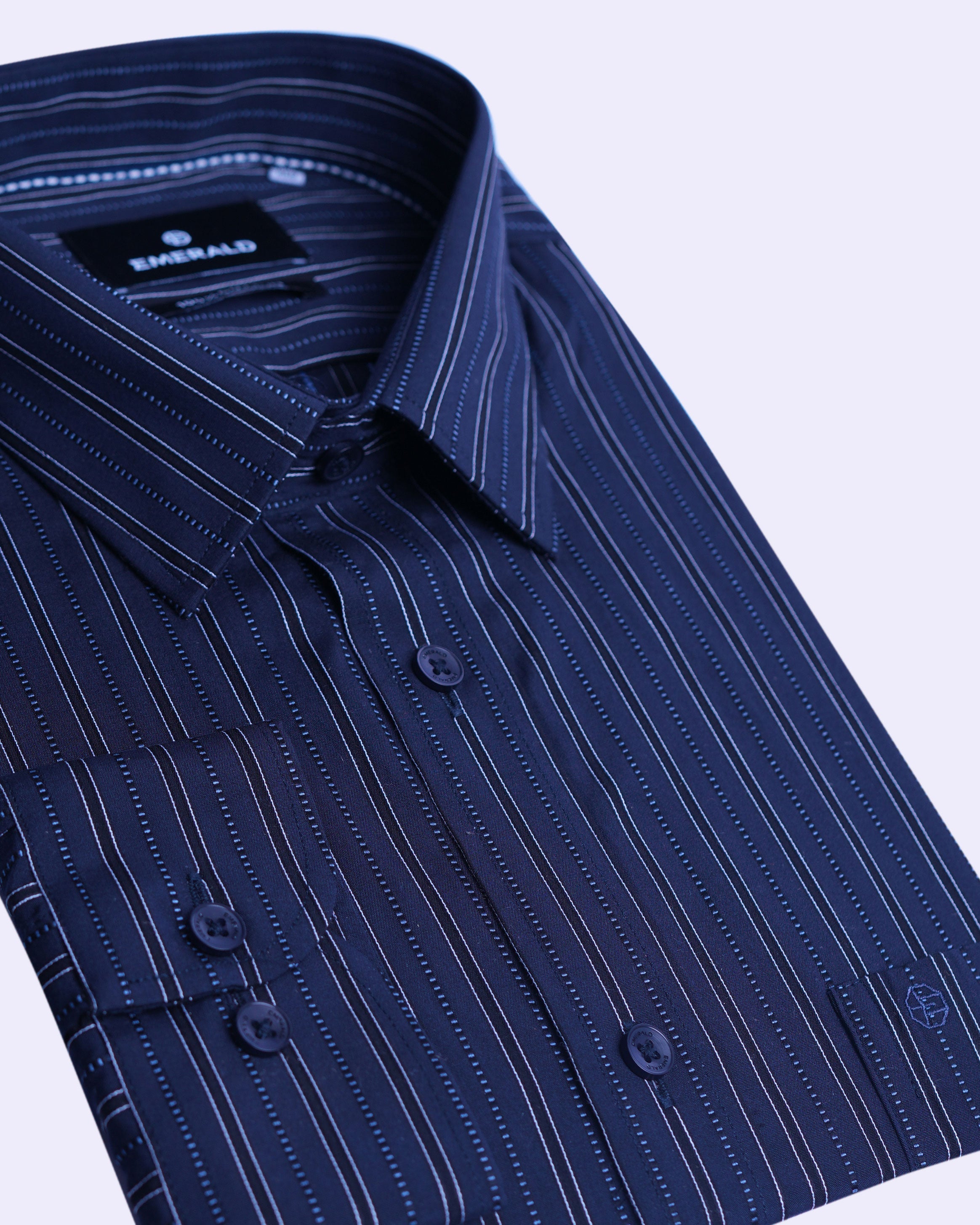 Emerald Evening Stripe Regular Fit - Dark Denim