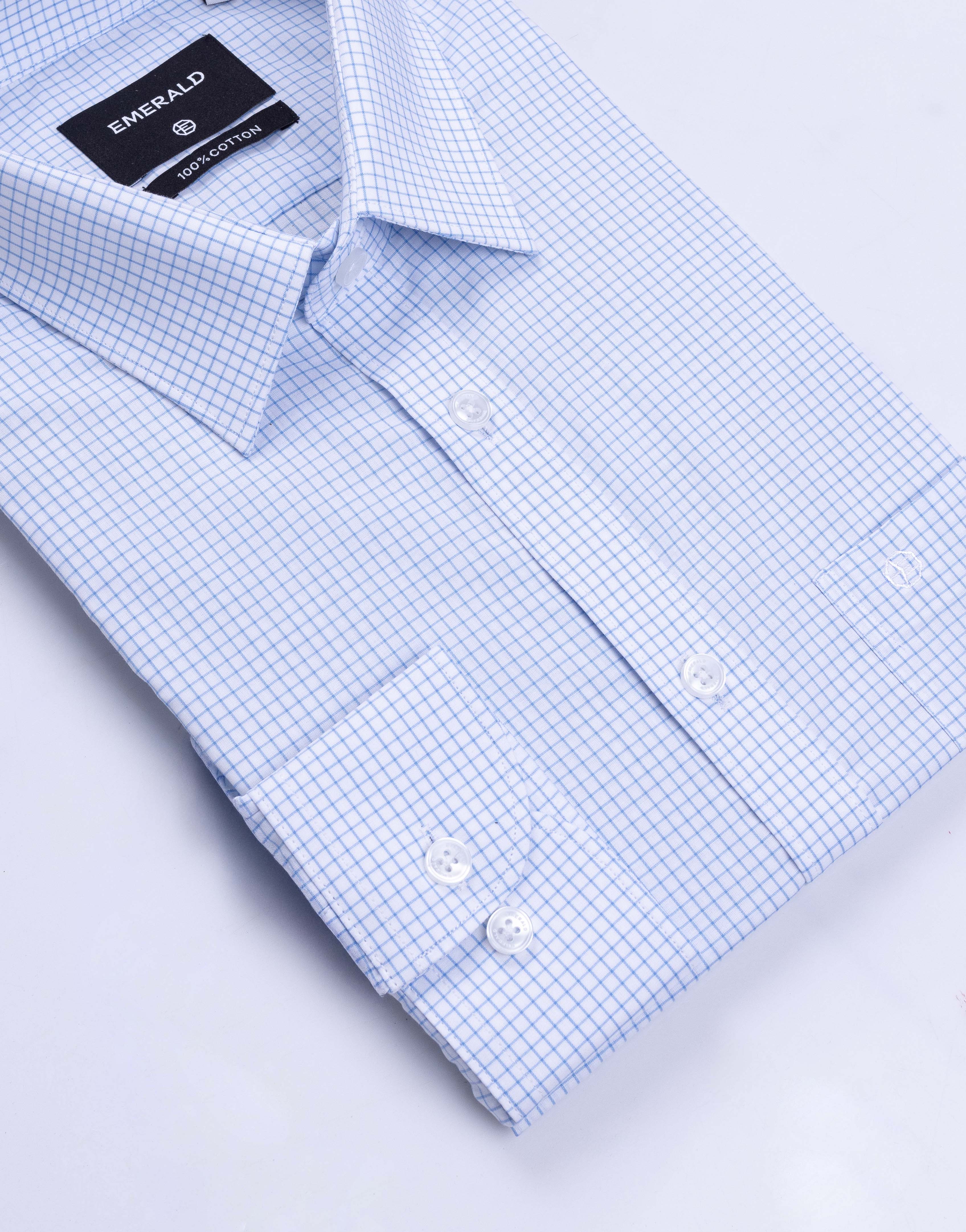 Emerald Formal Checks Slim FS-Blue