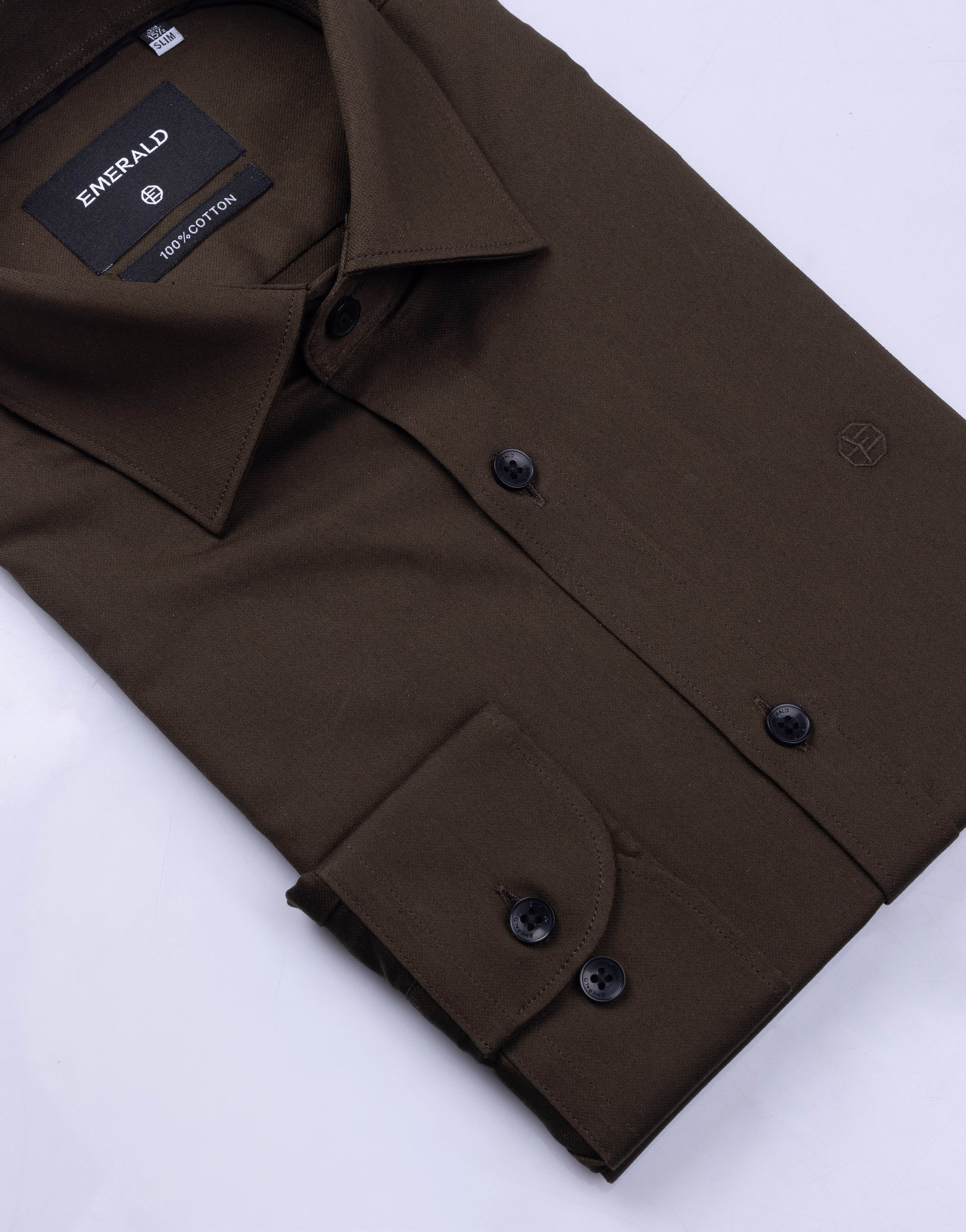 Emerald Evening Plain Slim Fit Fs- Forest Night