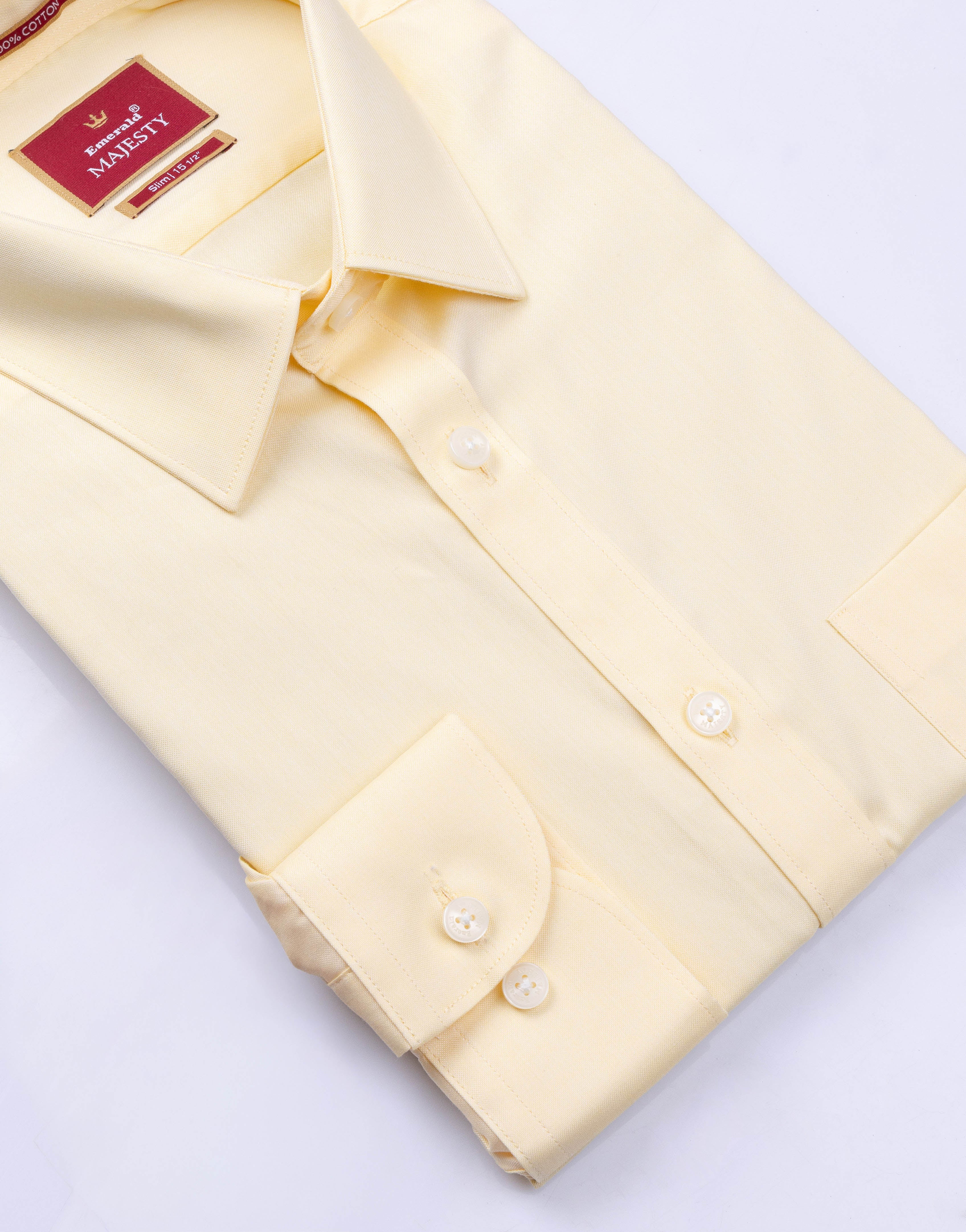 Emerald Majesty Plain Slim Fit Full Sleeve