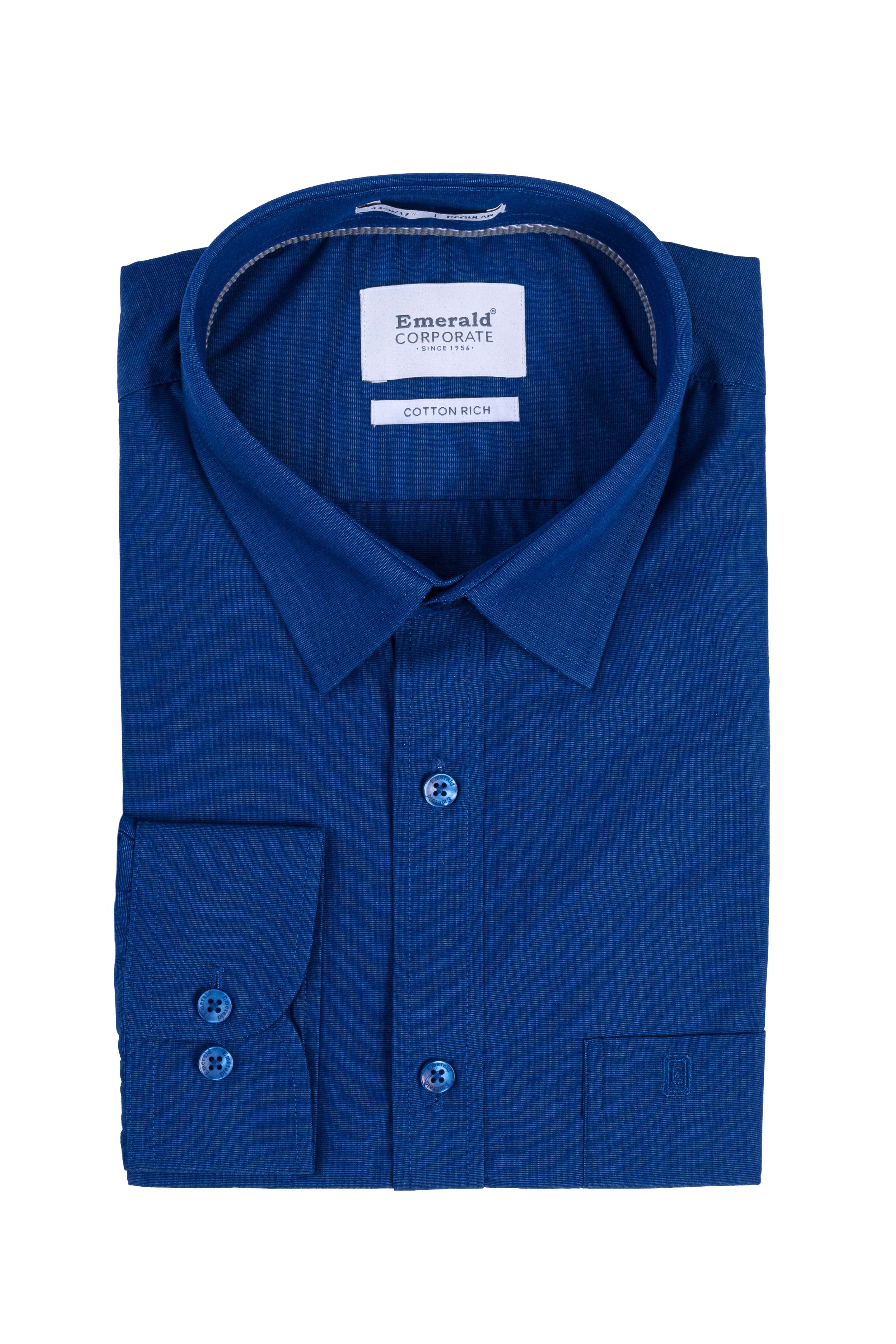 Emerald Corporate Fil A Fil Regular Fit - True Blue