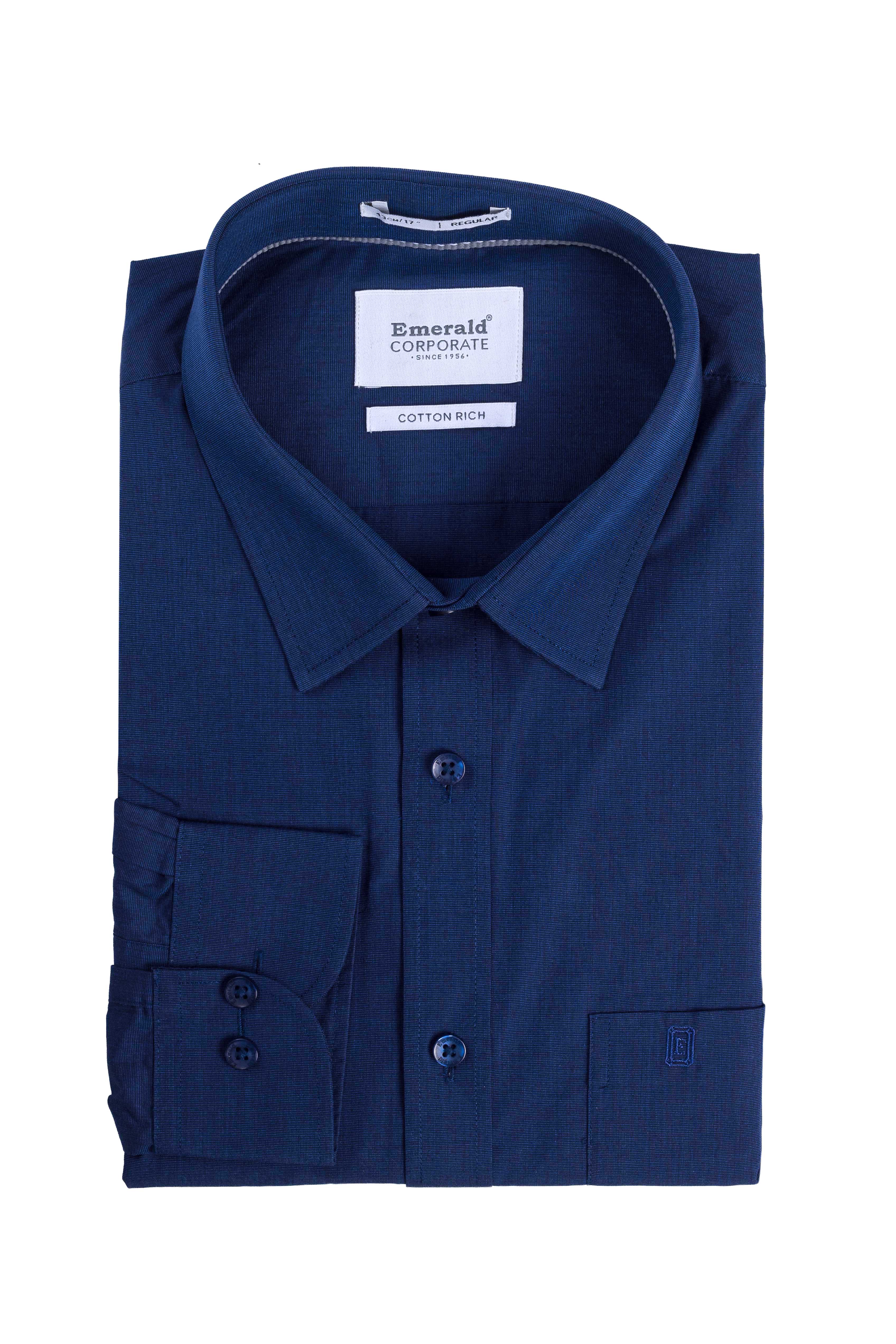 Emerald Corporate Fil A Fil Regular Fit - Royal