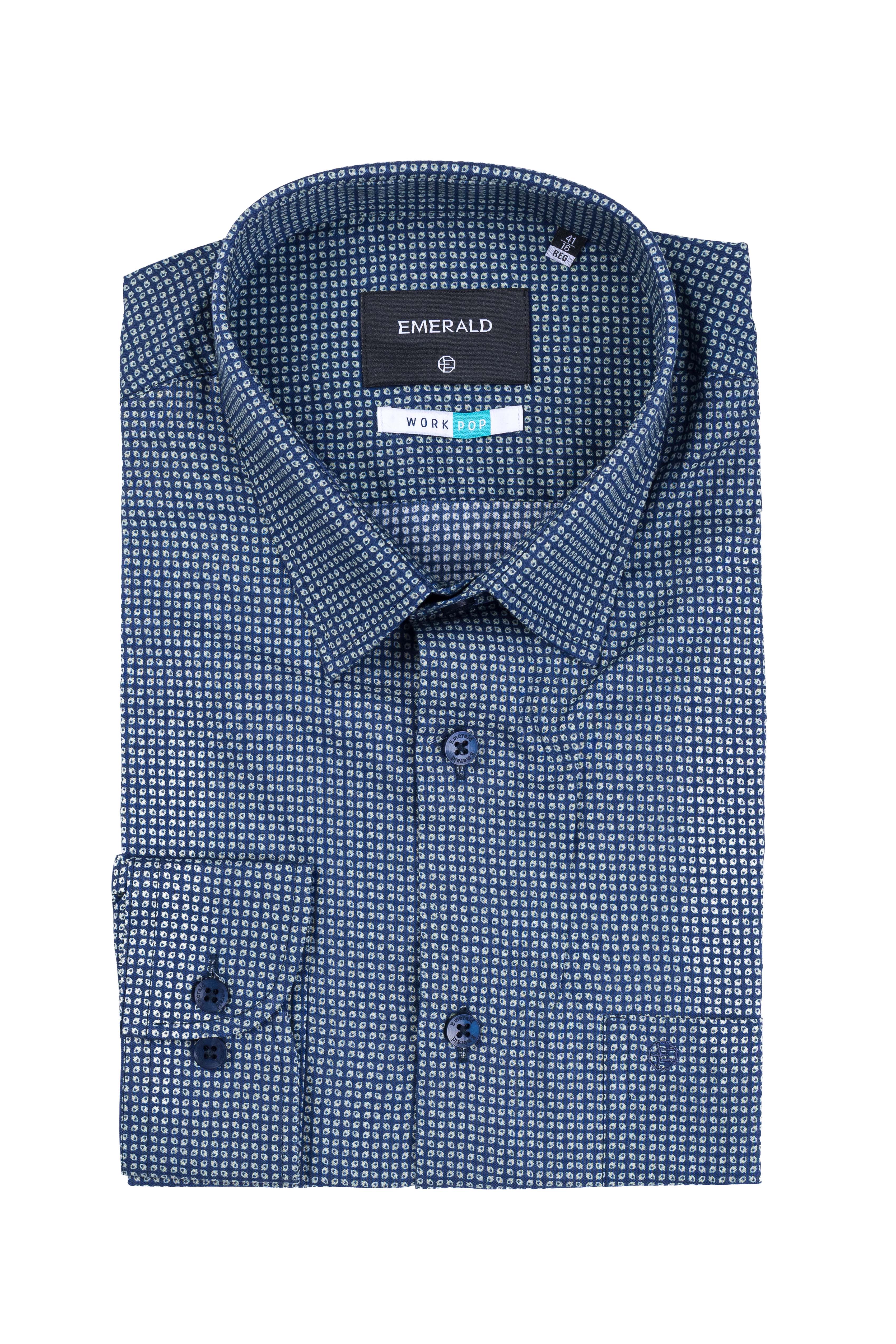 Emerald Formal Printed Regular Fit - Dark Denim