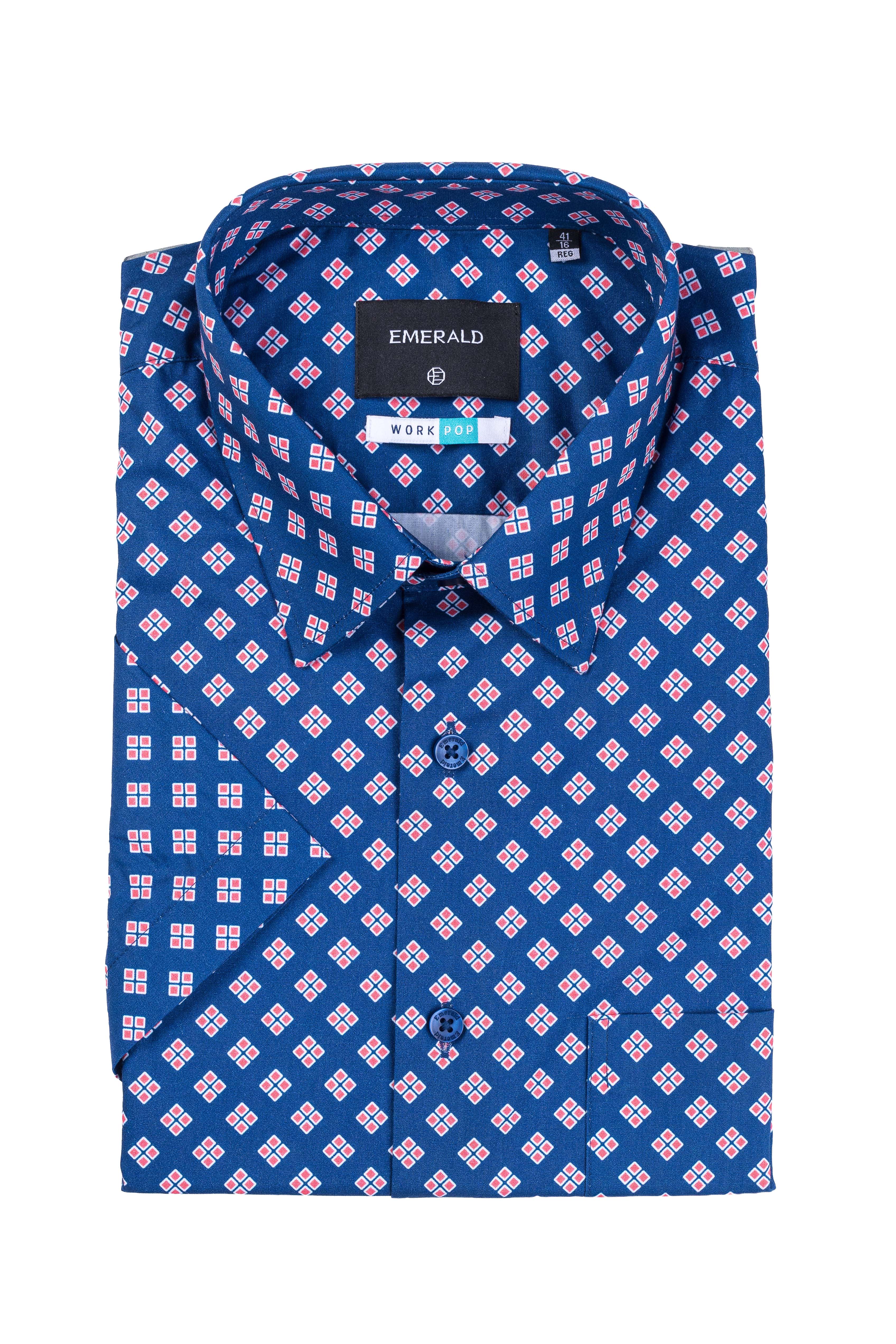 Emerald Formal Printed Regular Fit - Vista Blue