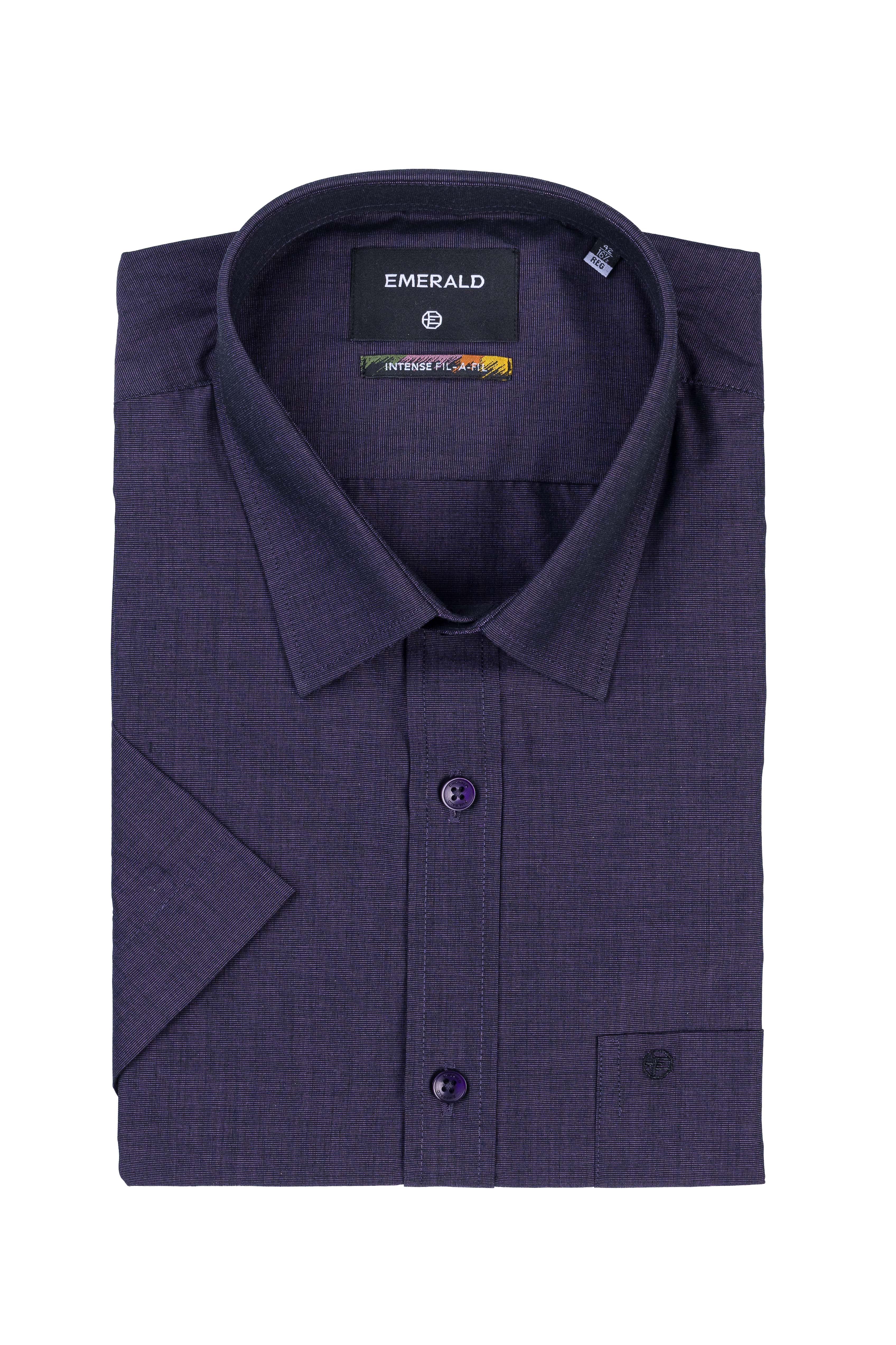 Emerald Formal Fil A Fil Regular Fit - Grape Jam