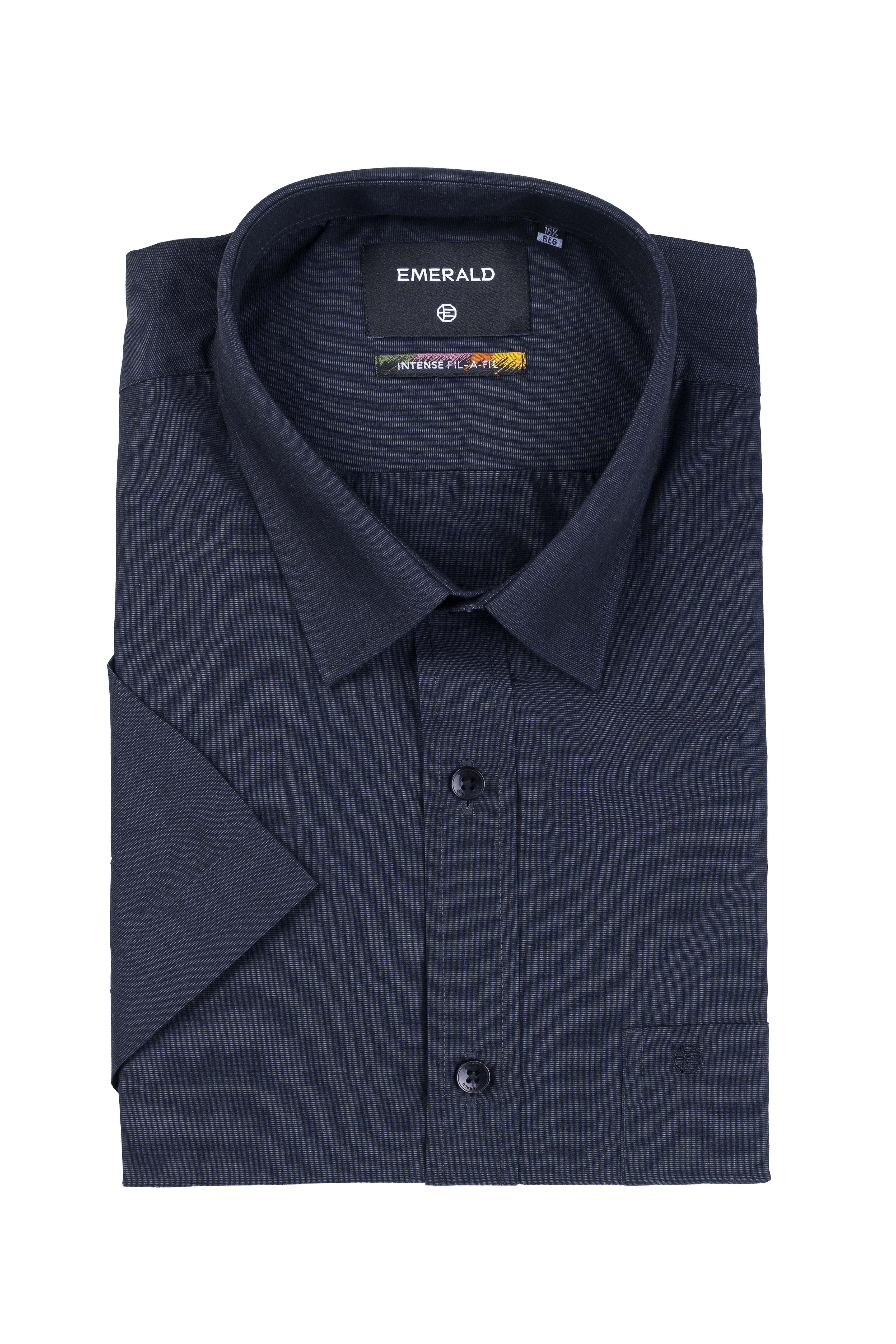 Emerald Formal Fil A Fil Regular Fit - Black