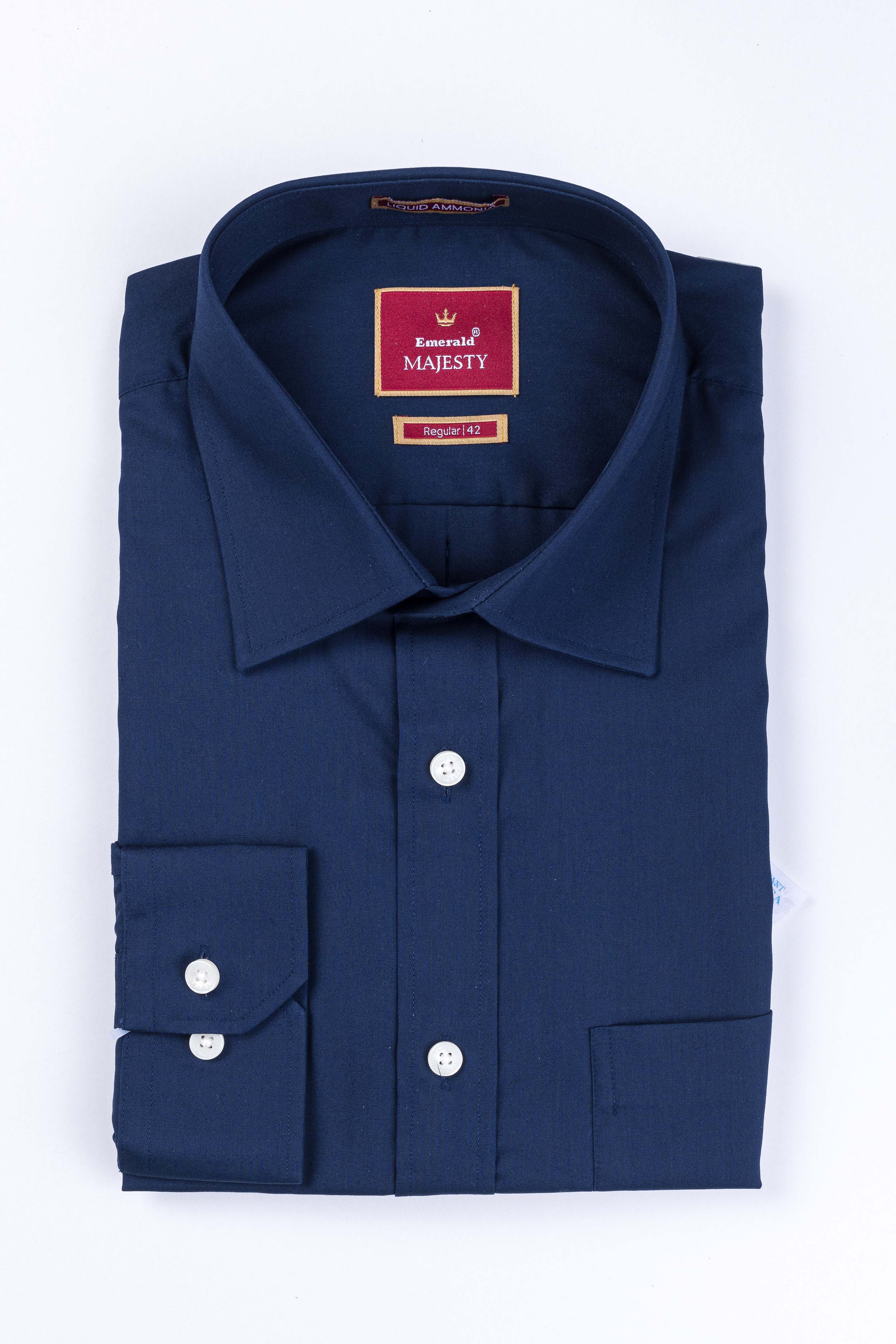 Emerald Majesty Plain Regular Fit - Navy