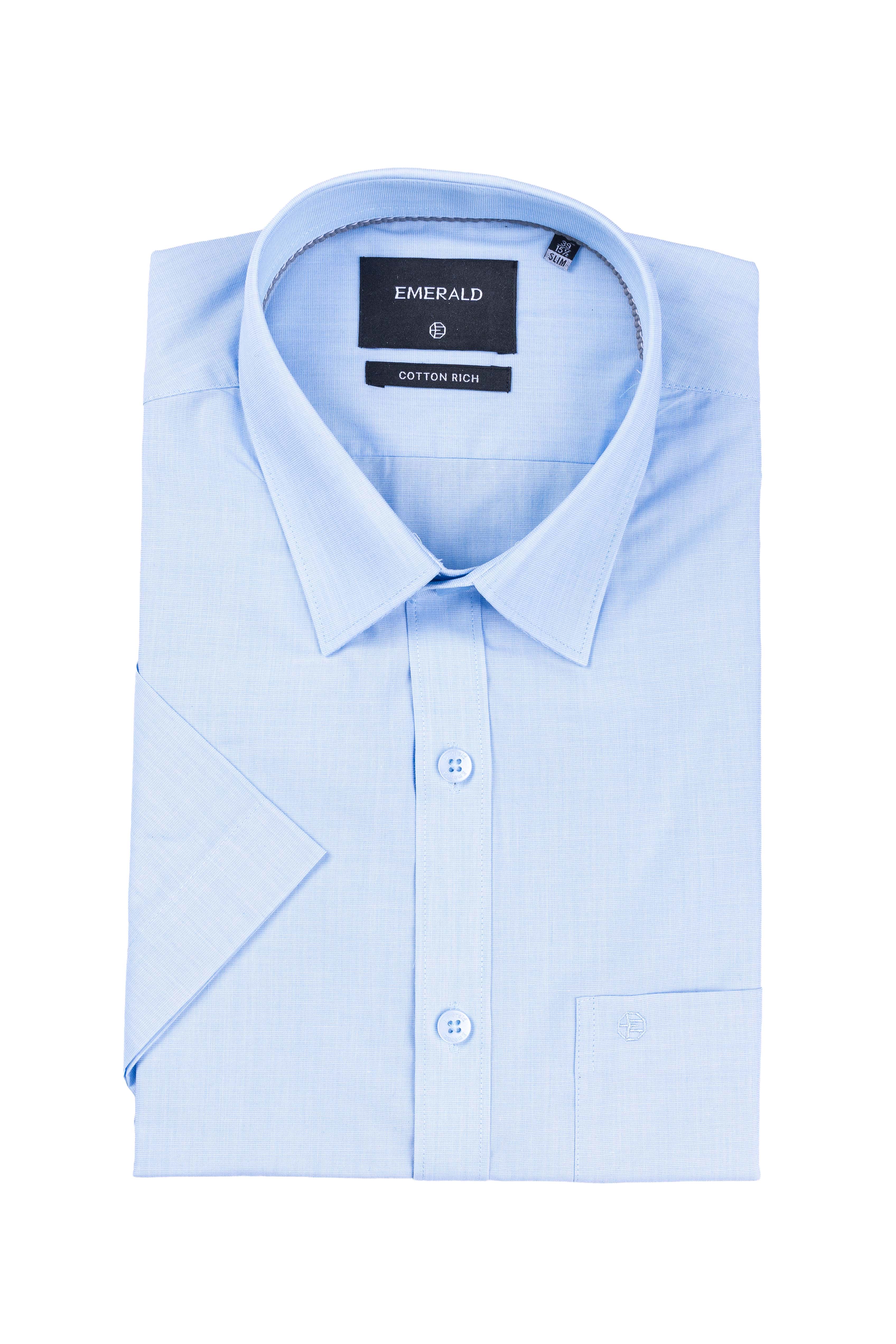 Emerald Corporate Fil A Fil Slim Fit - Cashmere Blue