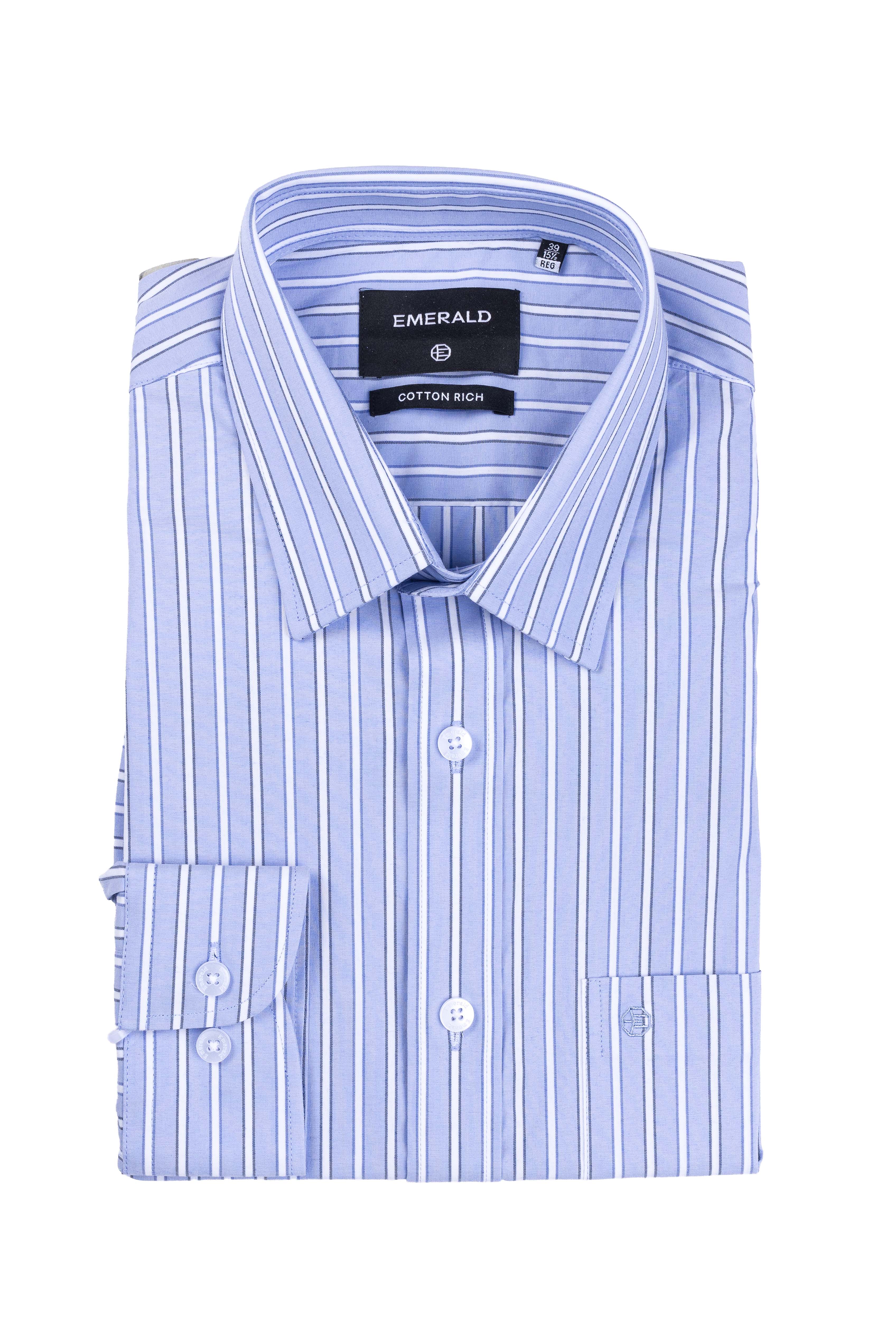 Emerald Formal Stripe Regular Fit - Navy