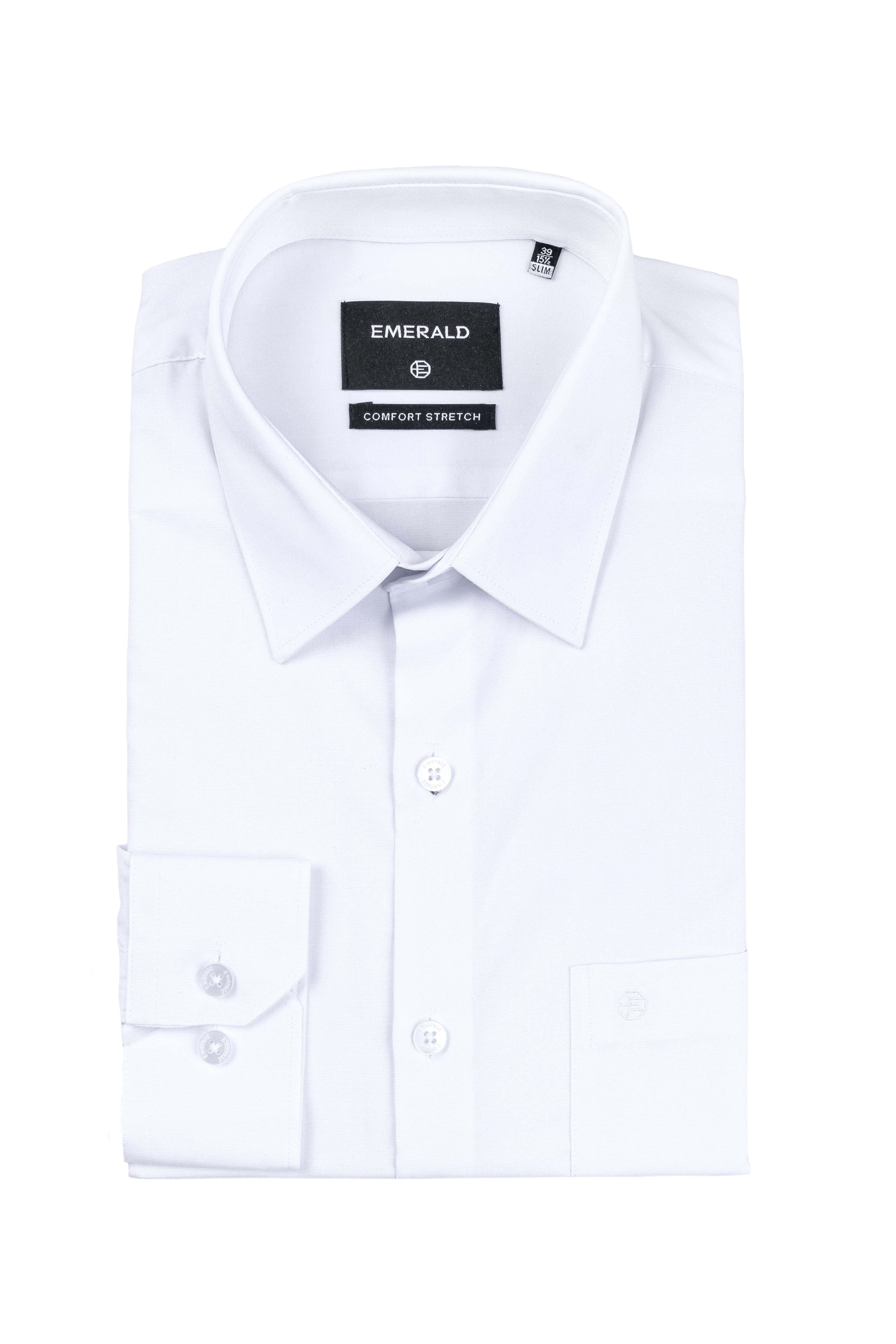 Emerald Formal Plain Slim Fit - White
