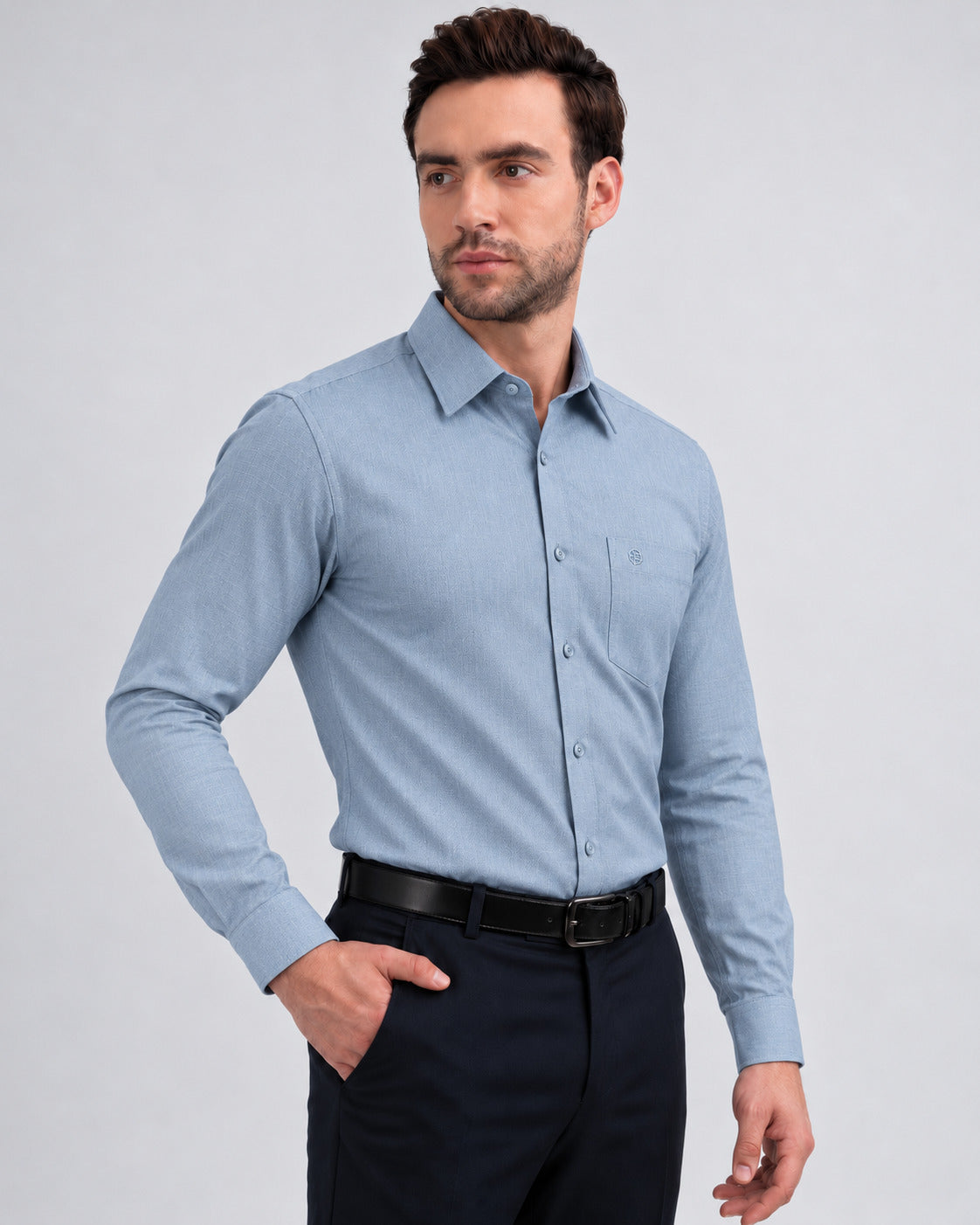 Emerald Formal Plain Slim Fit - Vista Blue