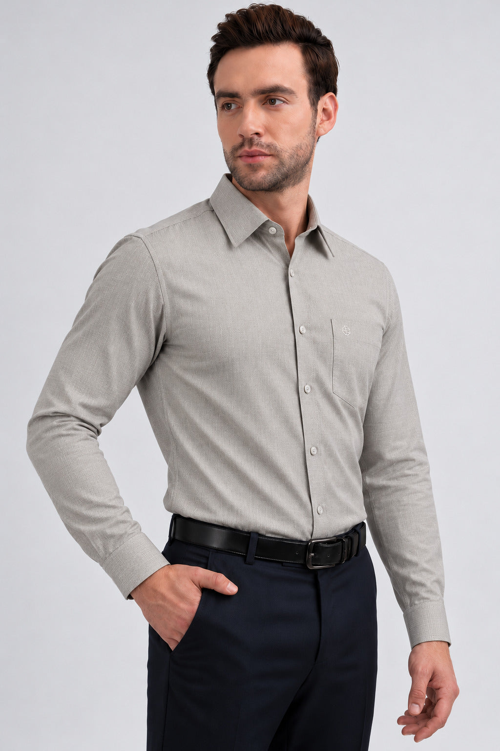 Emerald Formal Plain Slim Fit - Brown Tane