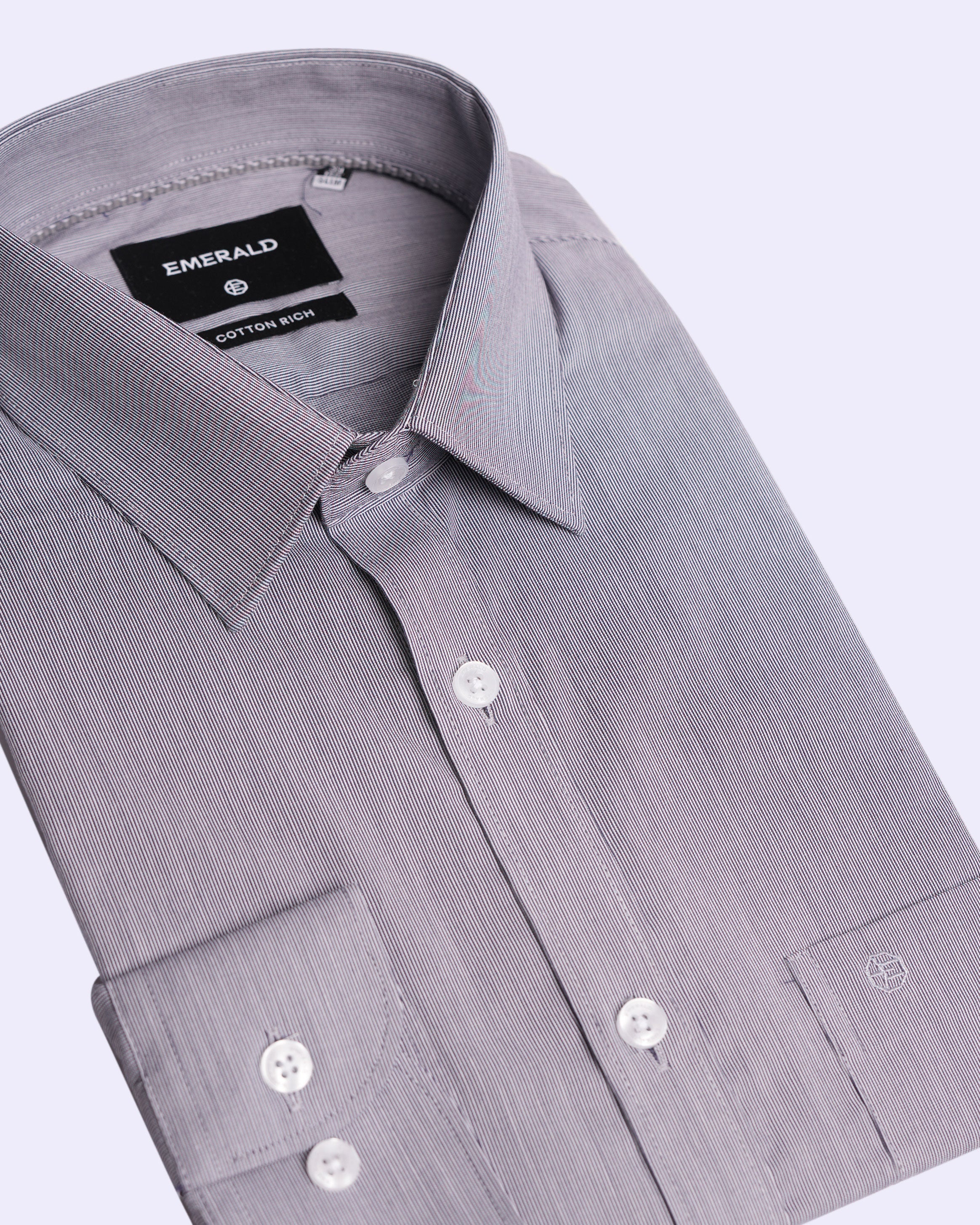 Emerald Corporate Pique Dobby Slim Fit - Navy