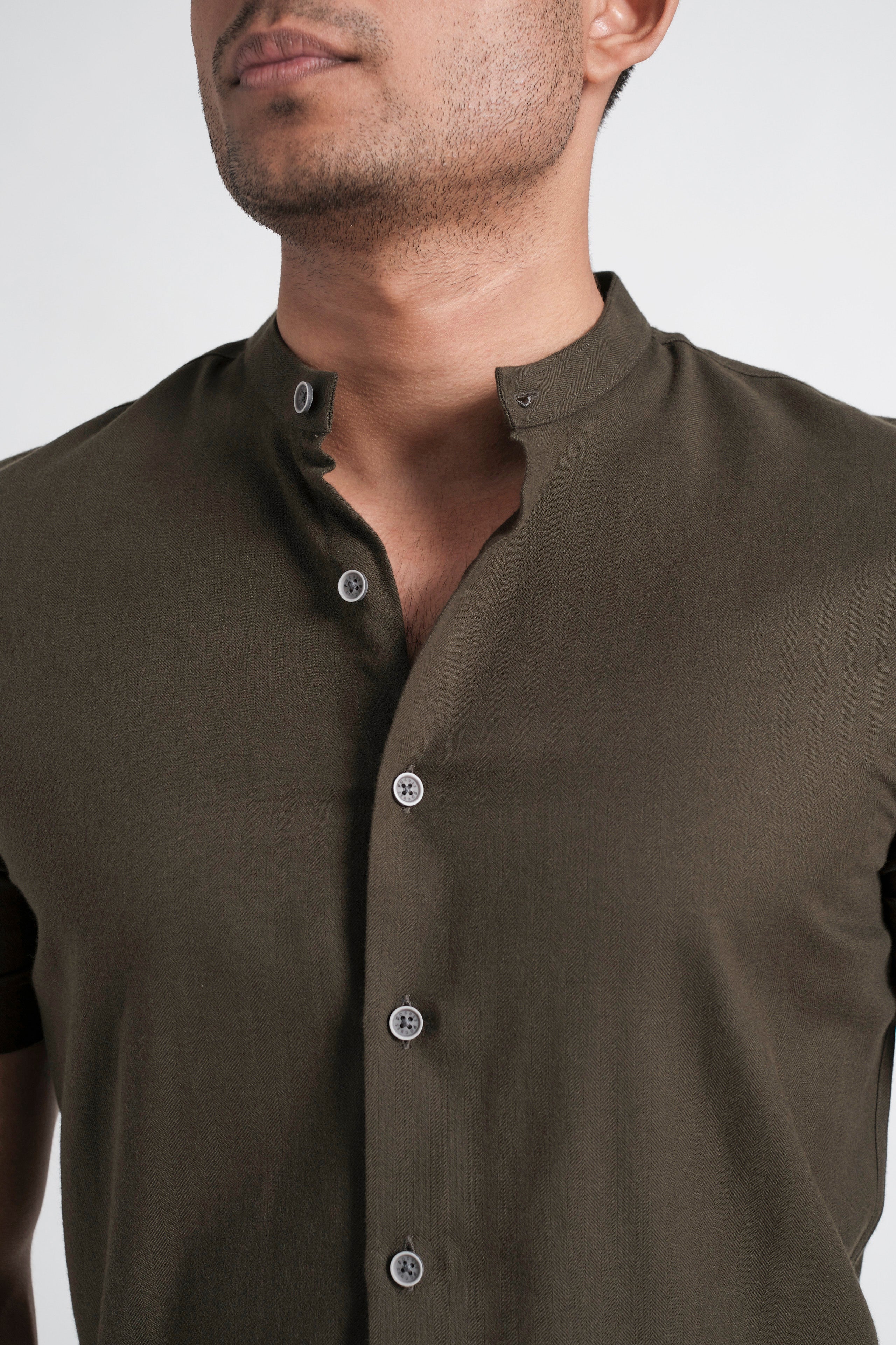 Focuss Dobby Slim Fit-Olive