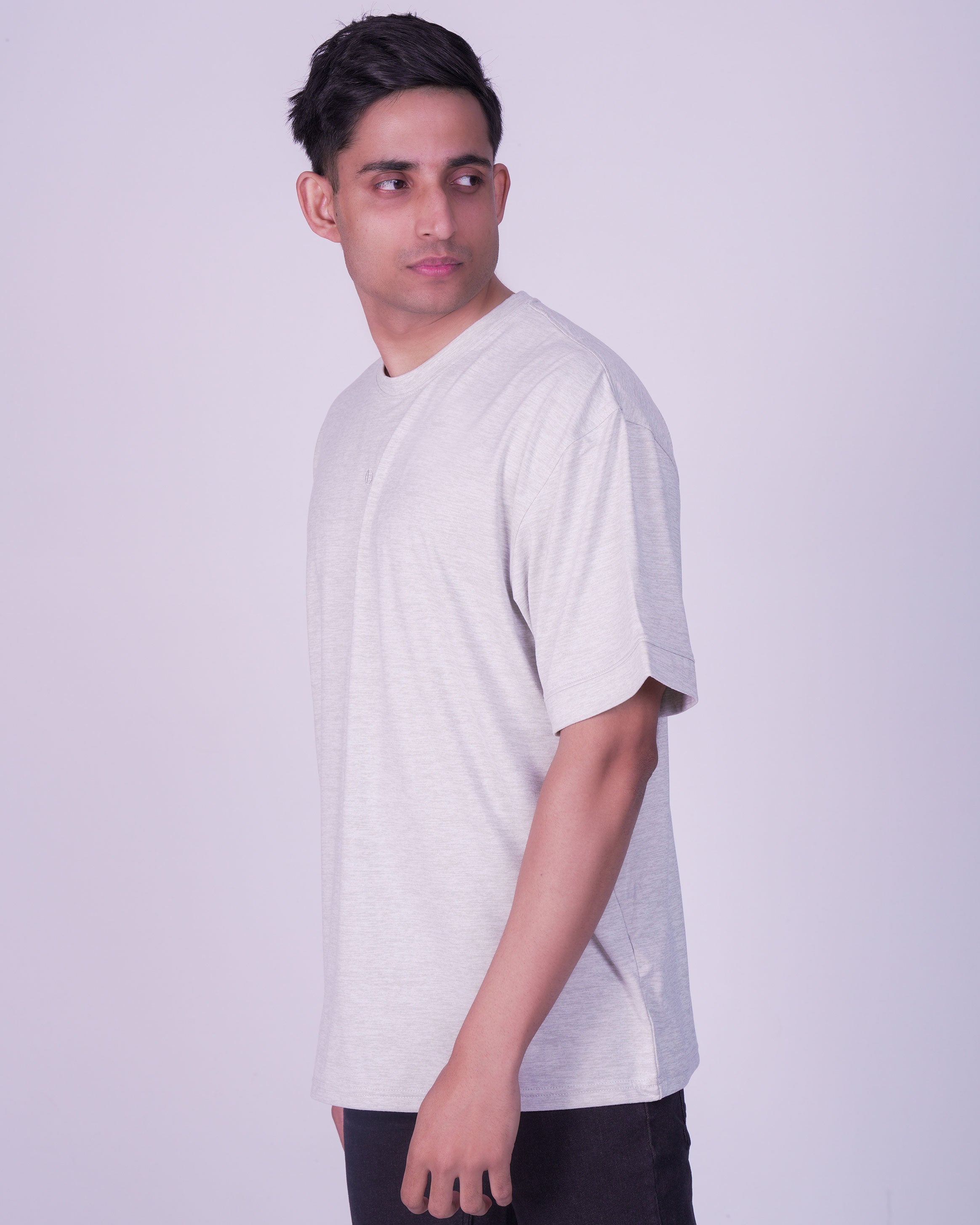 Emerald Oversized Plain Crew Neck Tee-Sit Green