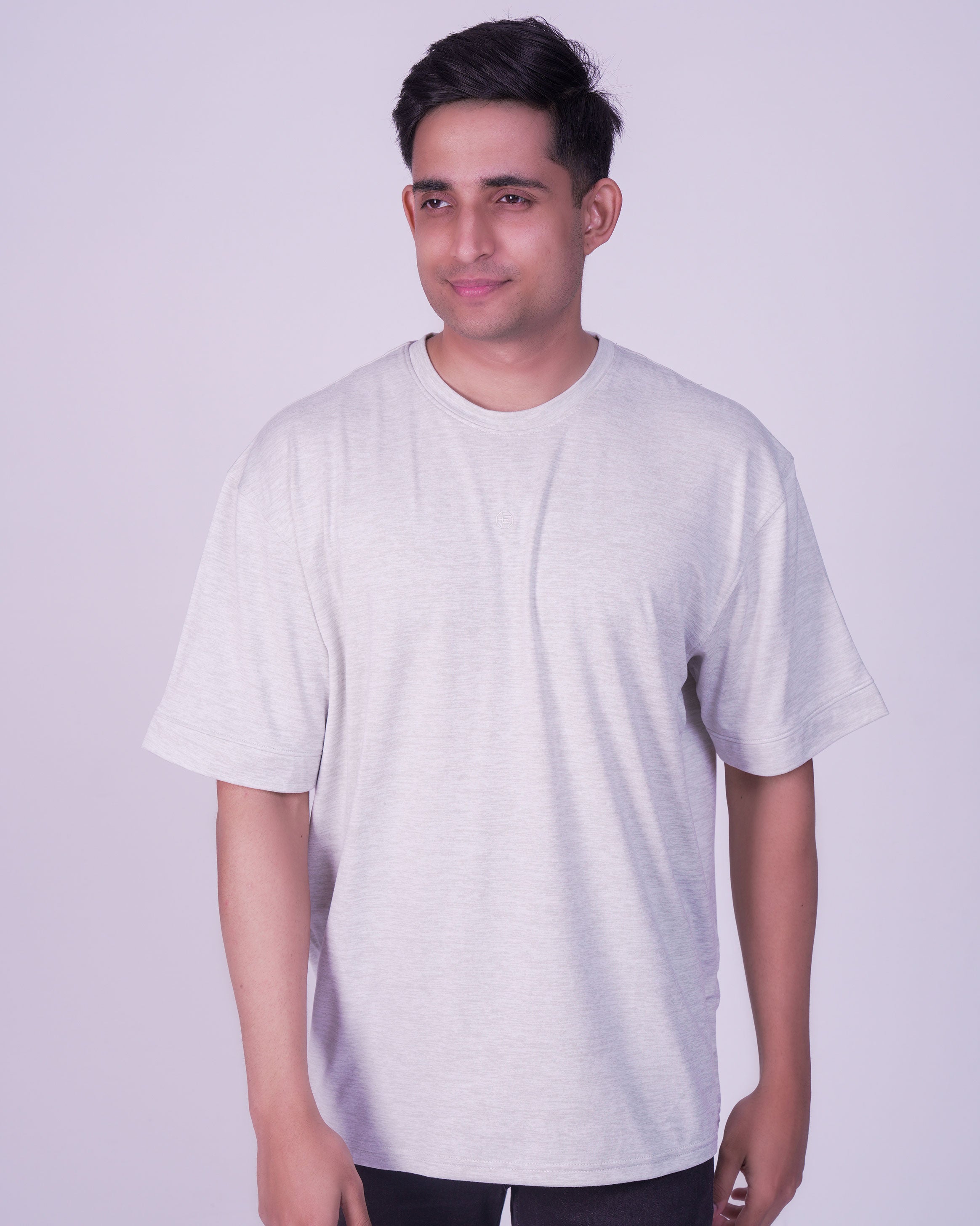 Emerald Oversized Plain Crew Neck Tee-Sit Green