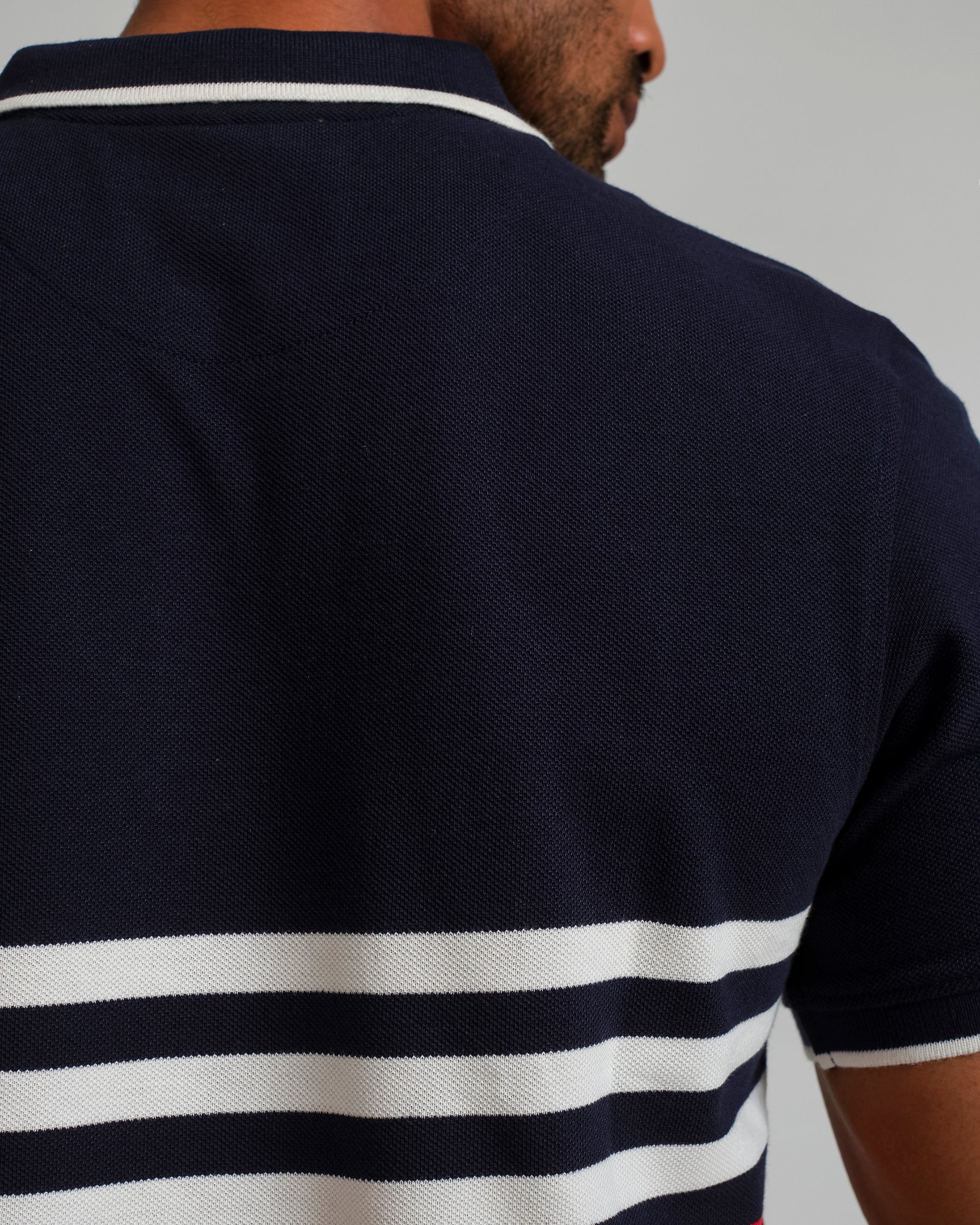 Polo Stripe Slim Fit-Estate Blue