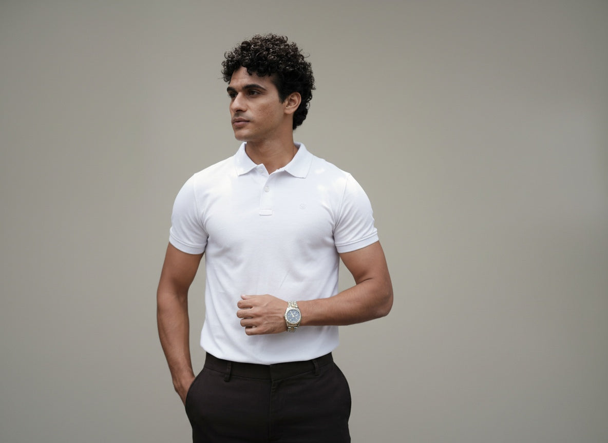 EMERALD POLO SLIM FIT-WHITE