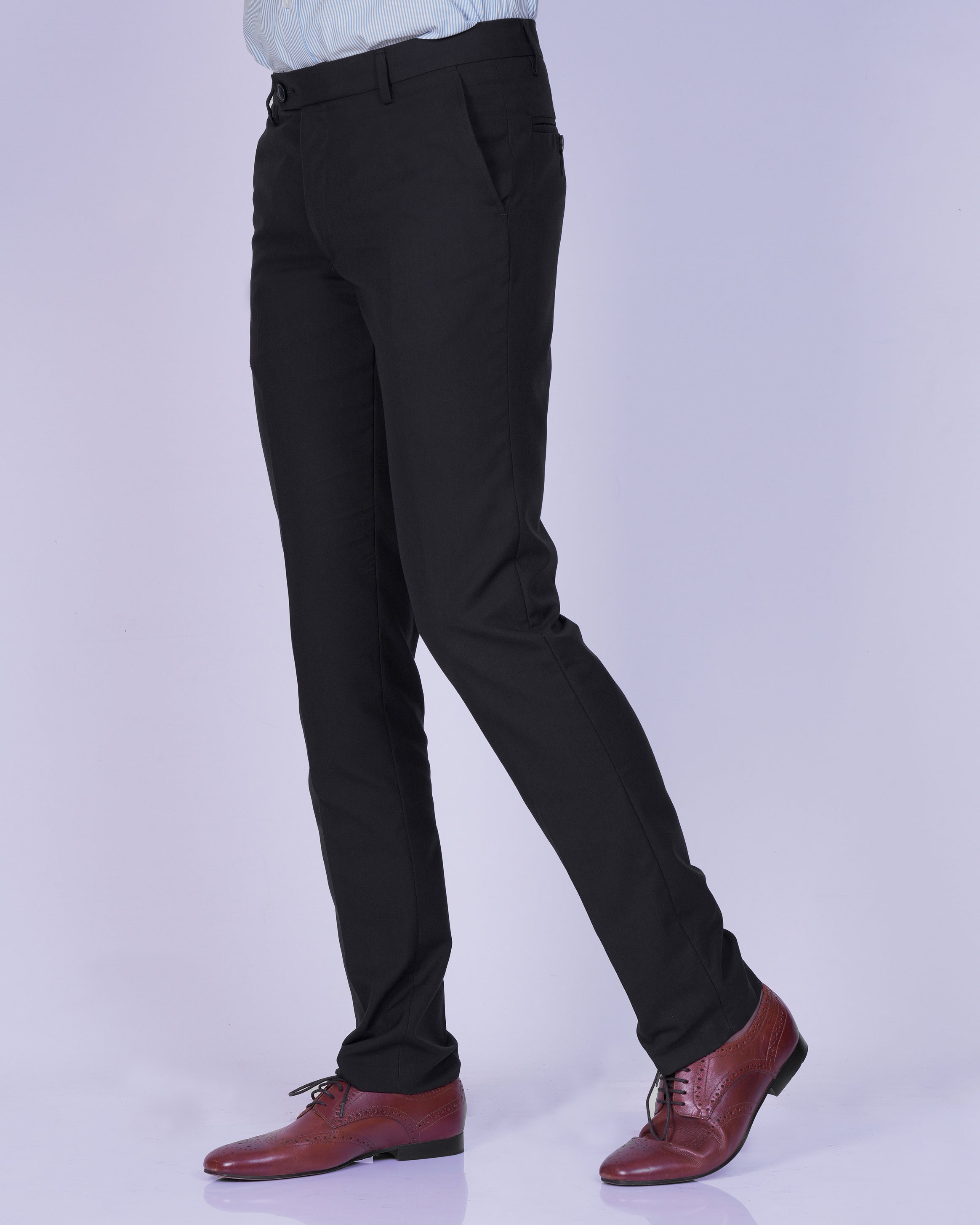 Emerald Formal Trouser Plain Ultra Slim Fit-Moonless Night