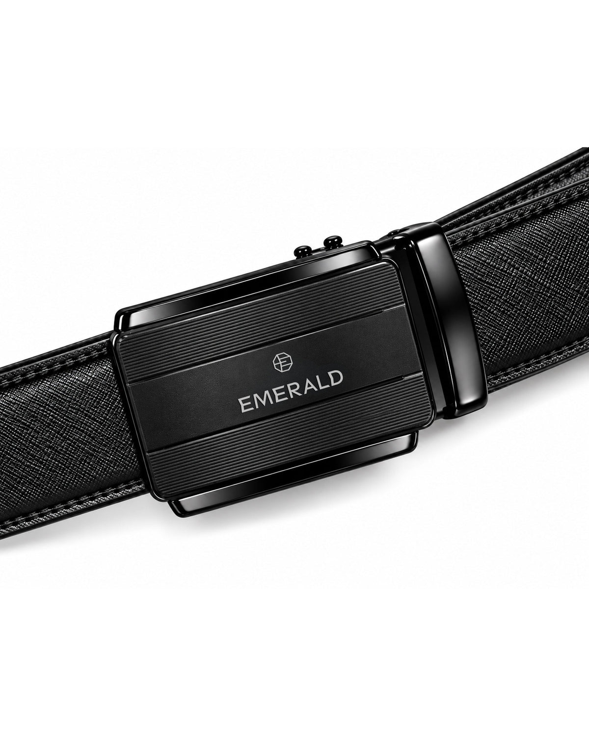 Emerald Textured Black Automatic Buckle Belt