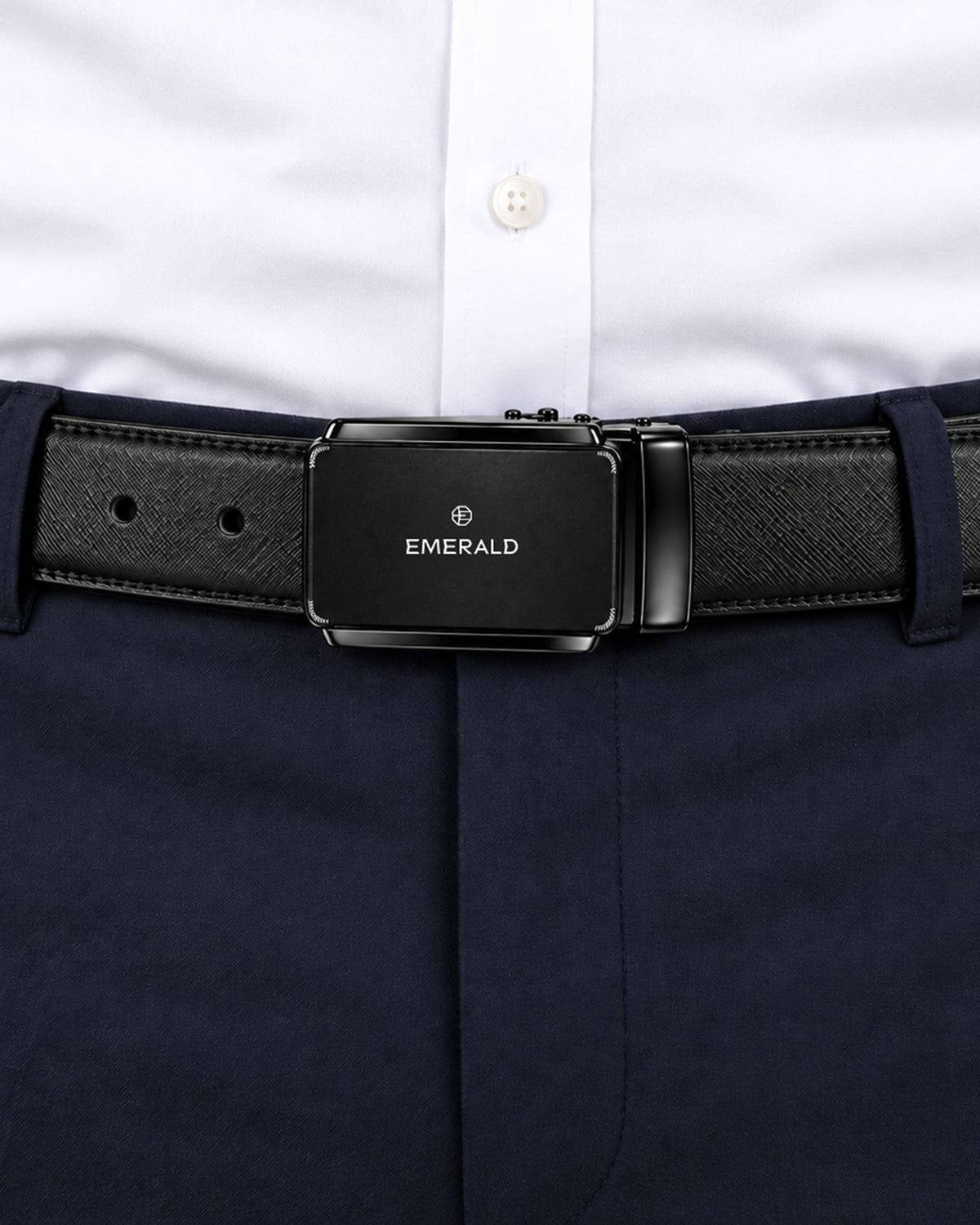 Emerald Signature Automatic Buckle Belt – Black