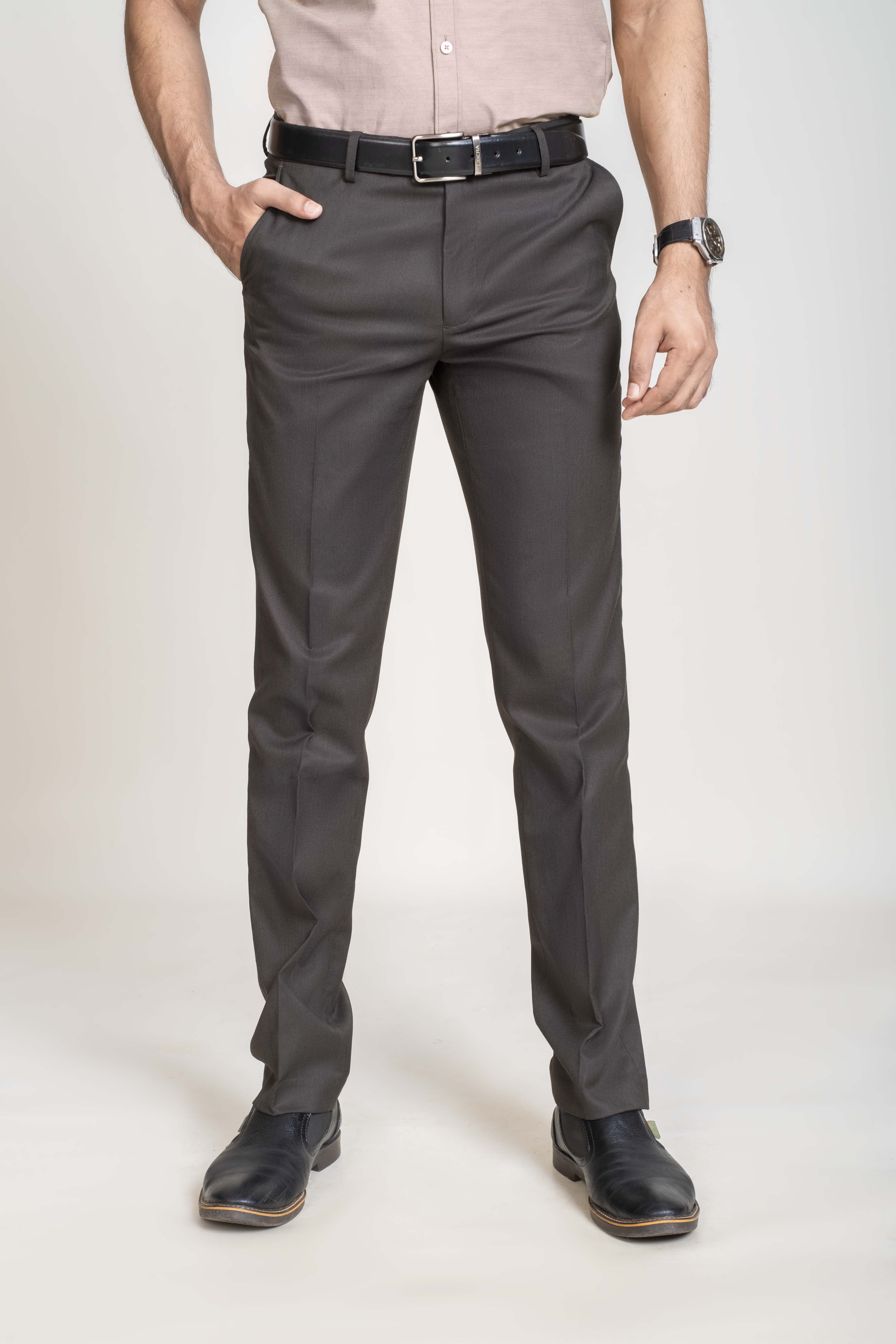 Emerald Trouser Dobby Slim Fit - Brown