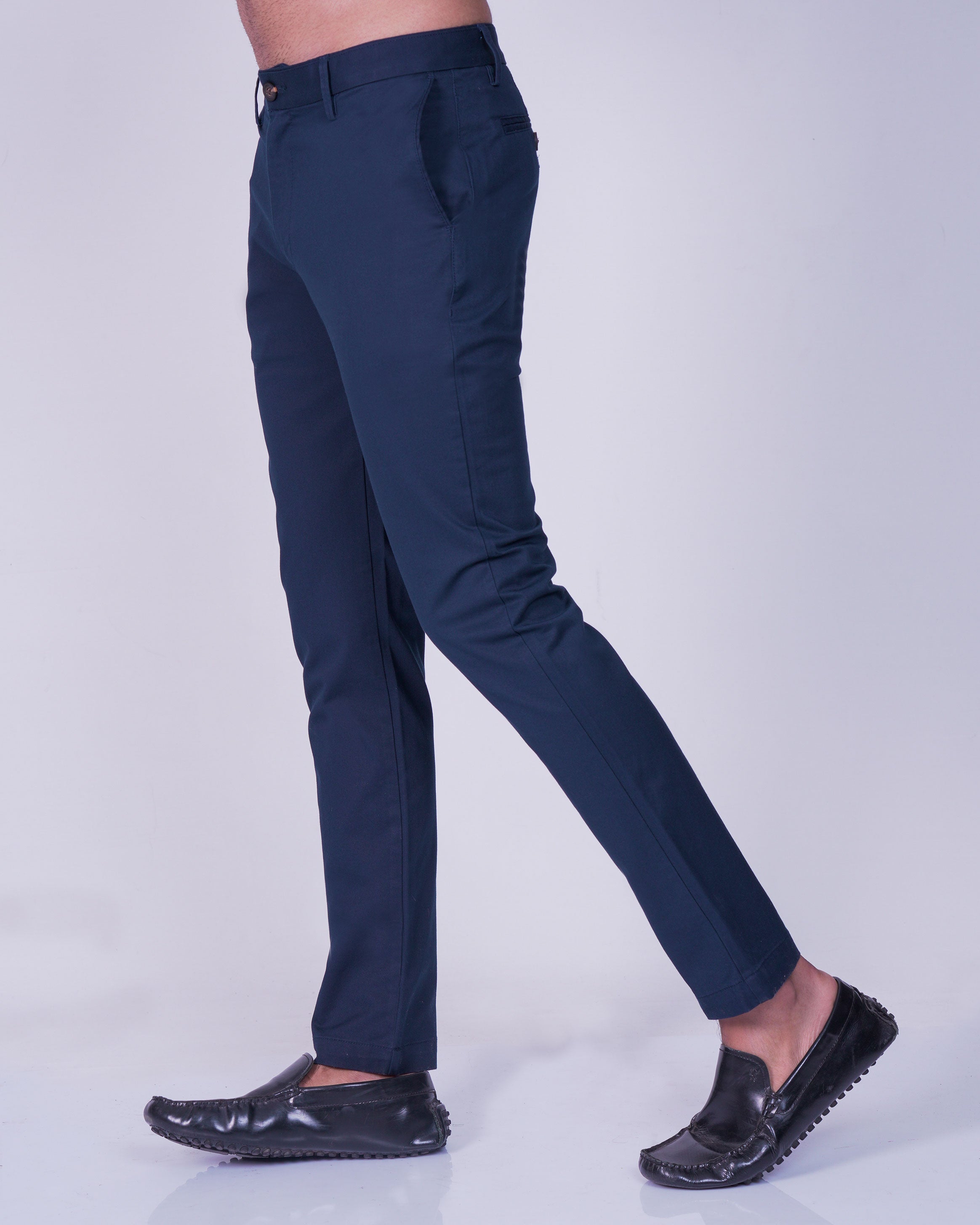 Emerald Chino Z Plain Slim Fit-Enamel Blue