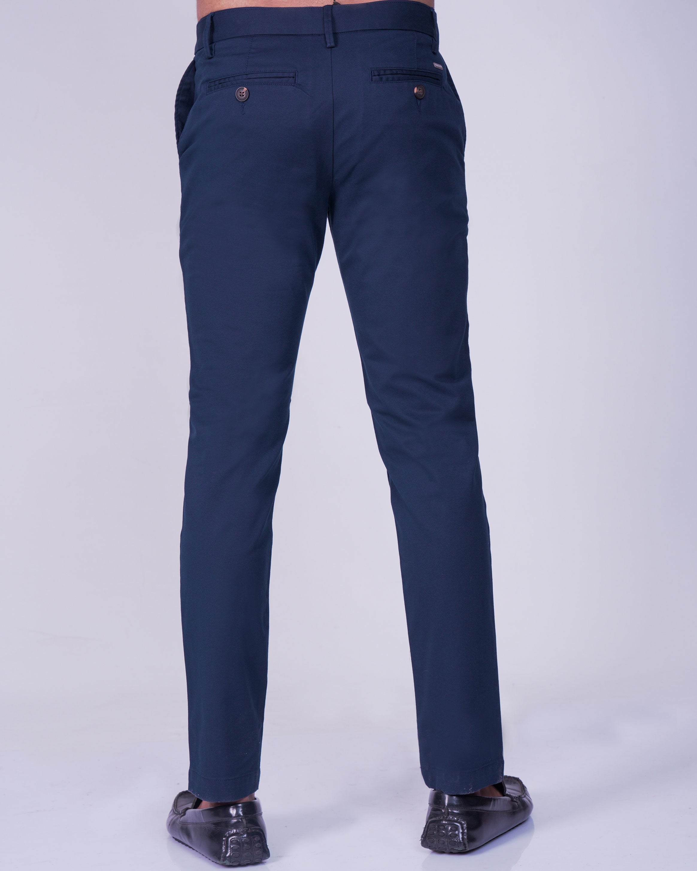 Emerald Chino Z Plain Slim Fit-Enamel Blue