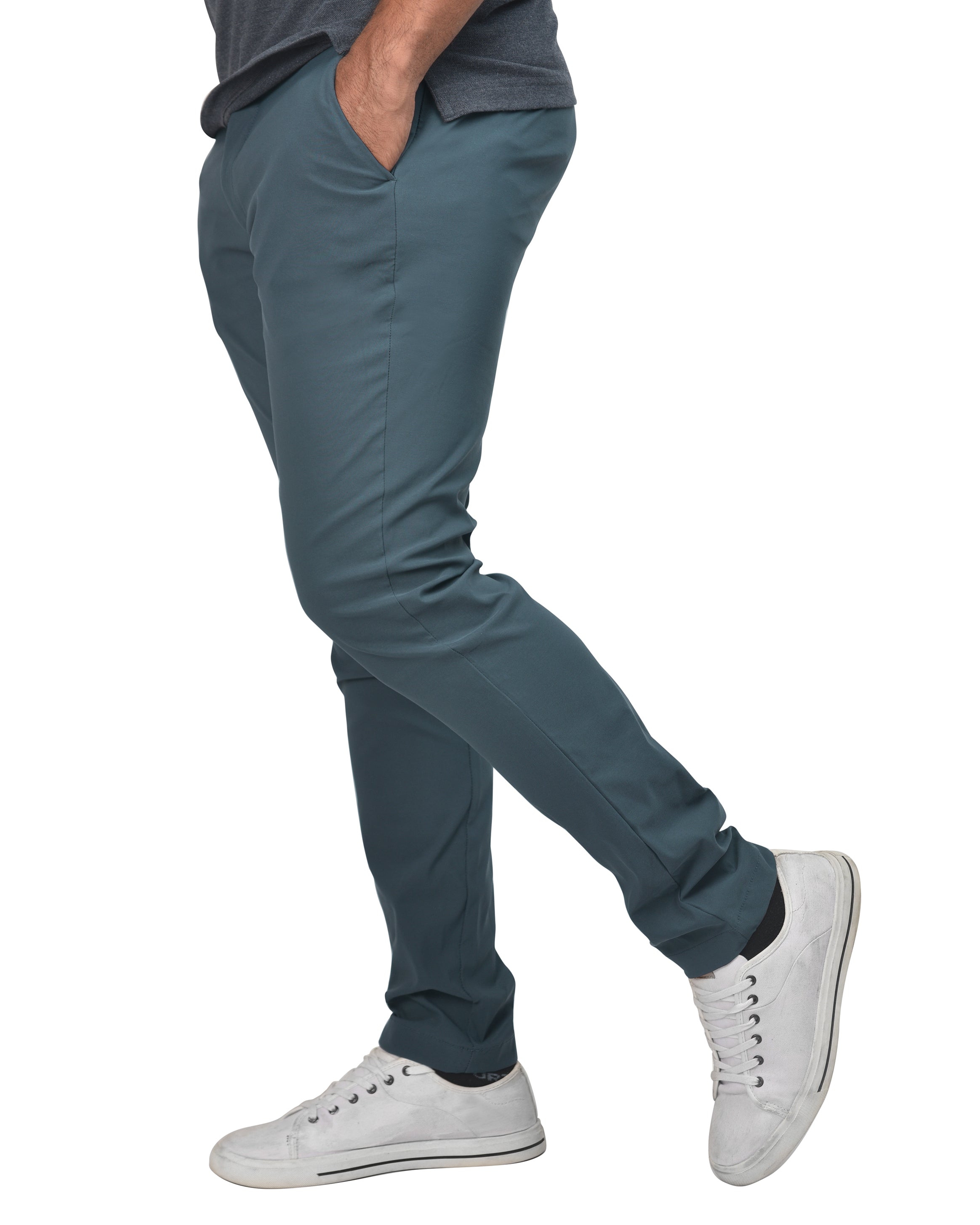 Emerald Utilitech Chino Plain Slim Fit-Folkstone Grey