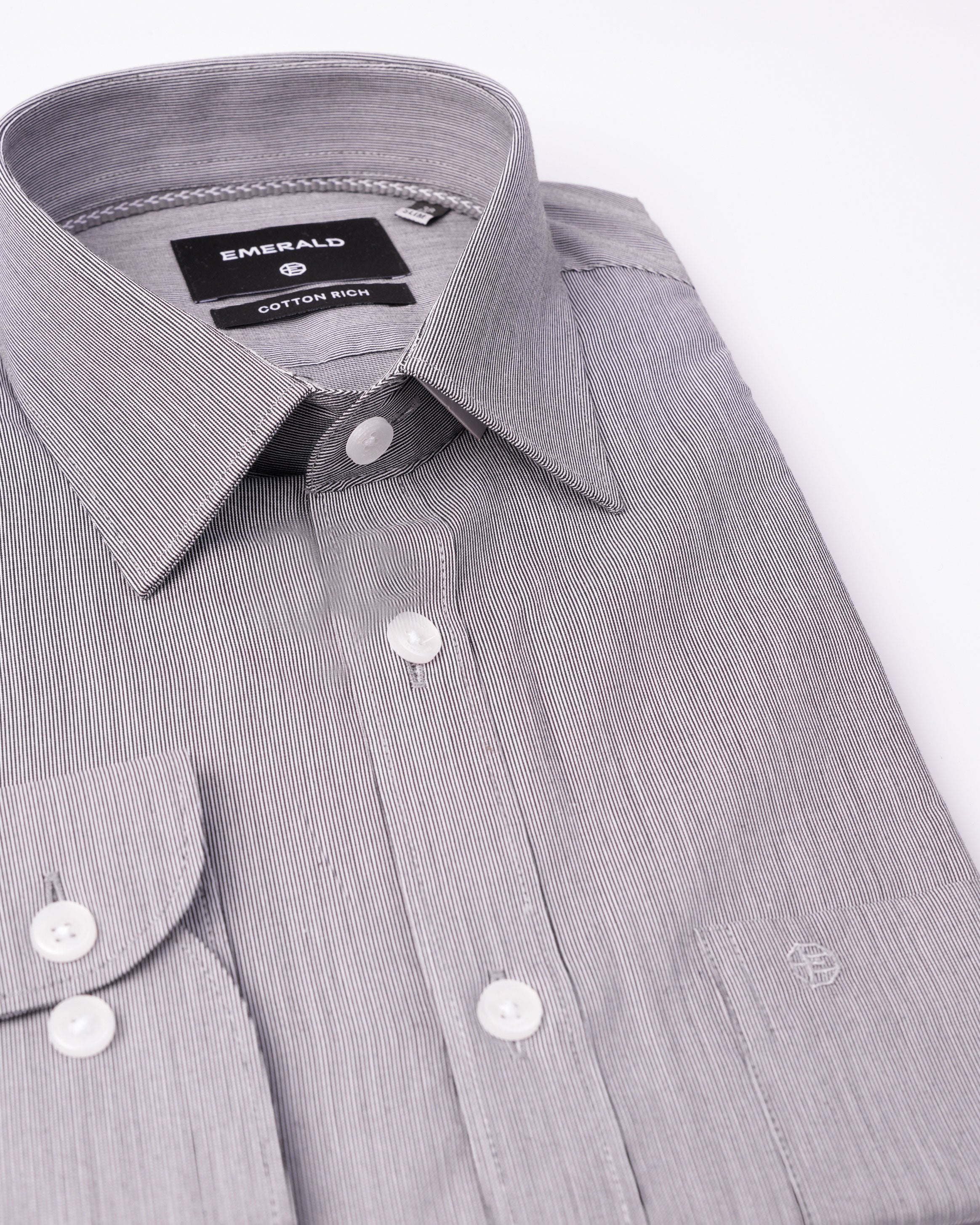 EMERALD FORMAL DOBBY SLIM FS-Black