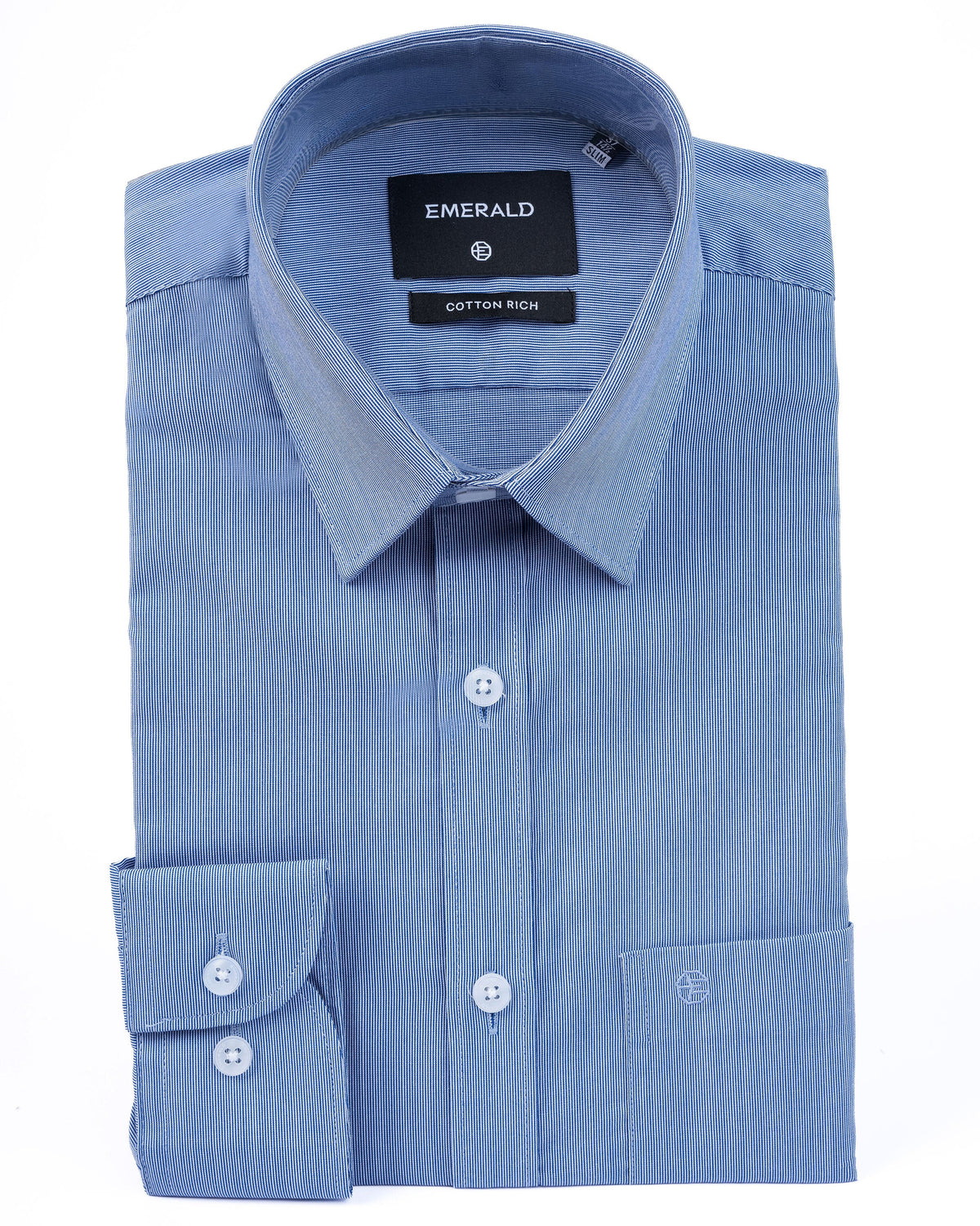 Corporate Pique Dobby Slim Fit - Blue