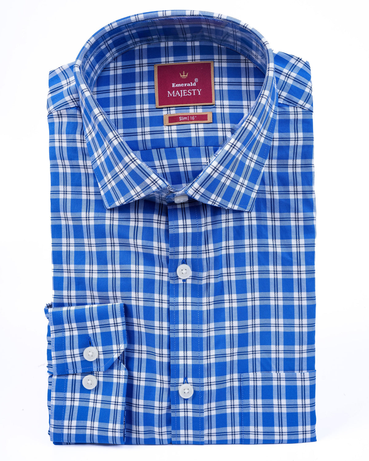 Majesty Checks Slim Fit - Navy