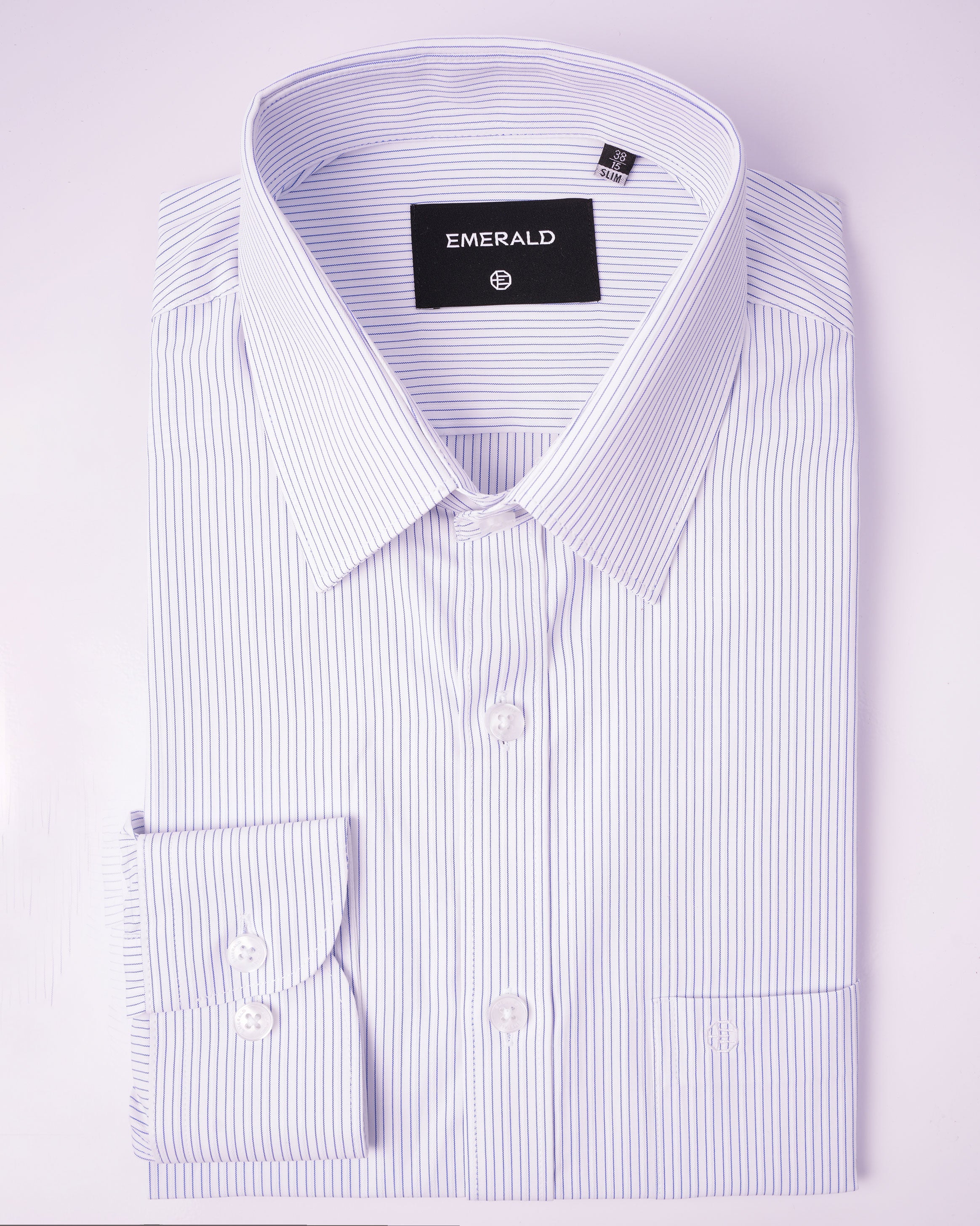 EMERALD FORMAL STRIPE SLIM FS-Blue