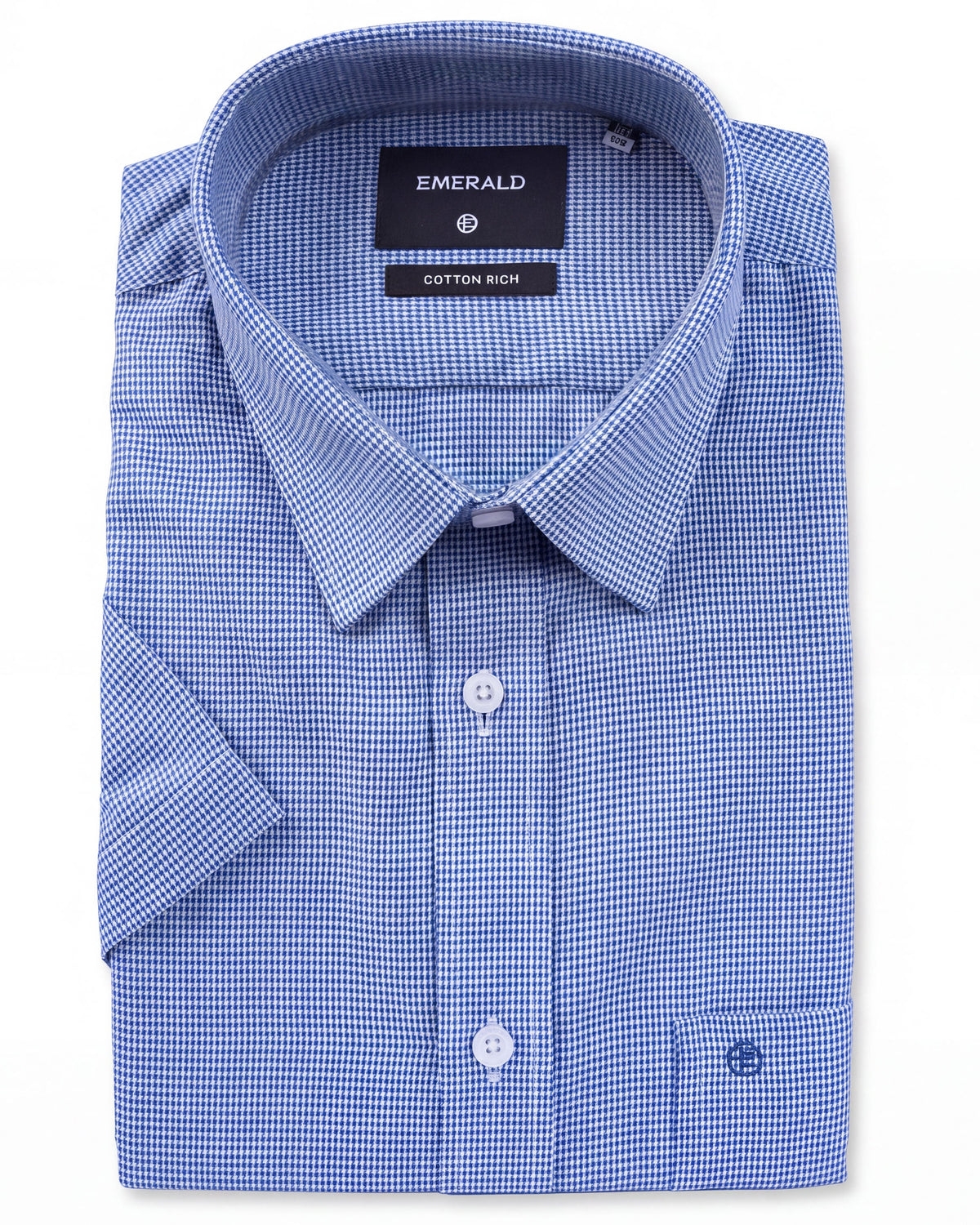 Corporate Houndstooth Regular Fit - Sky Blue