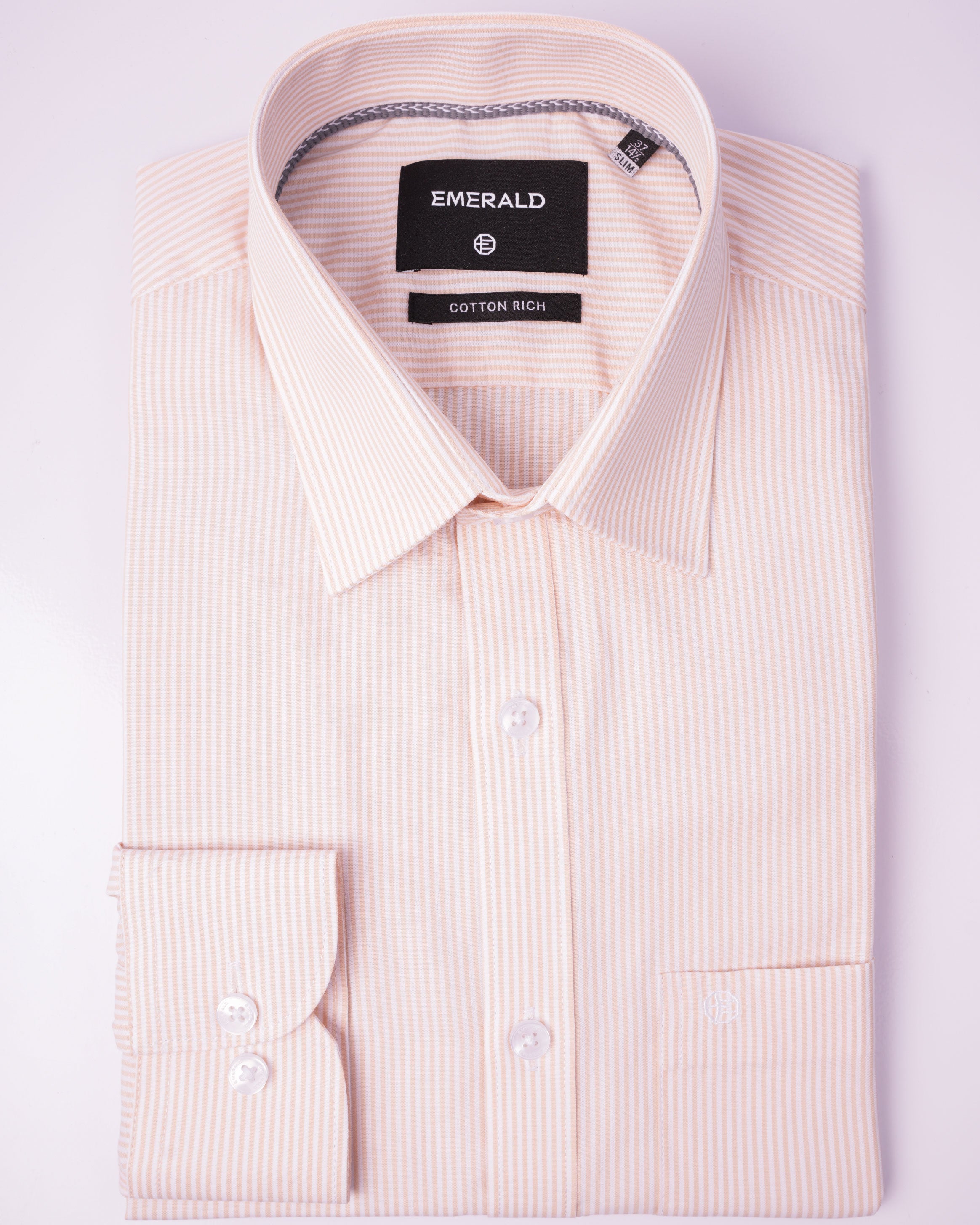 EMERALD FORMAL STRIPE SLIM FS-Khaki