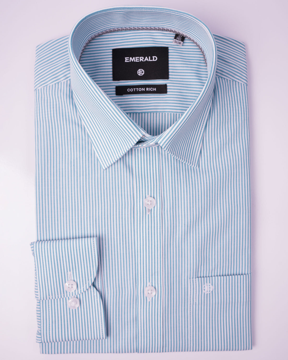 EMERALD FORMAL STRIPE SLIM FS-Storm Blue