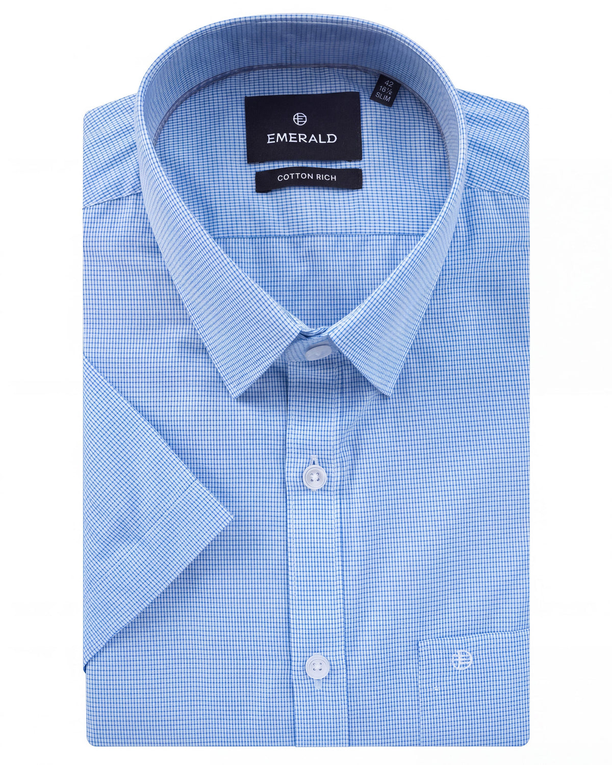 Formal Core Checks Slim Fit - Sky Blue