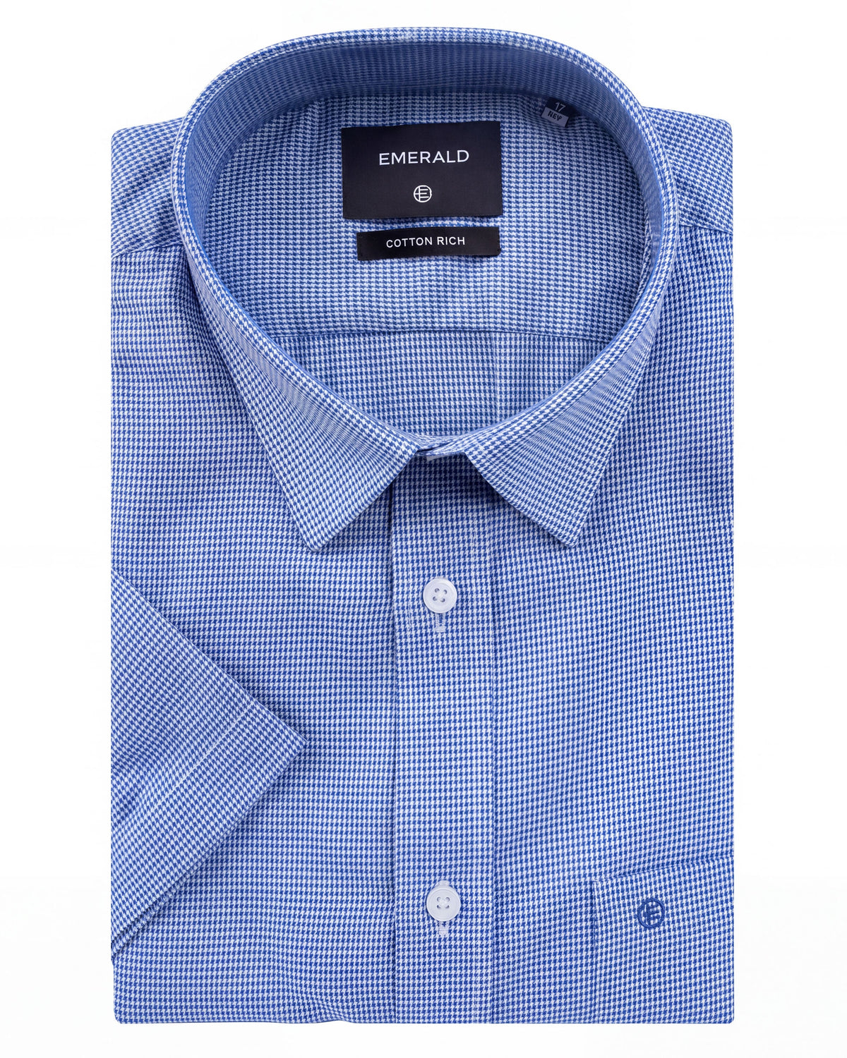 Corporate Houndstooth Regular Fit - Sky Blue