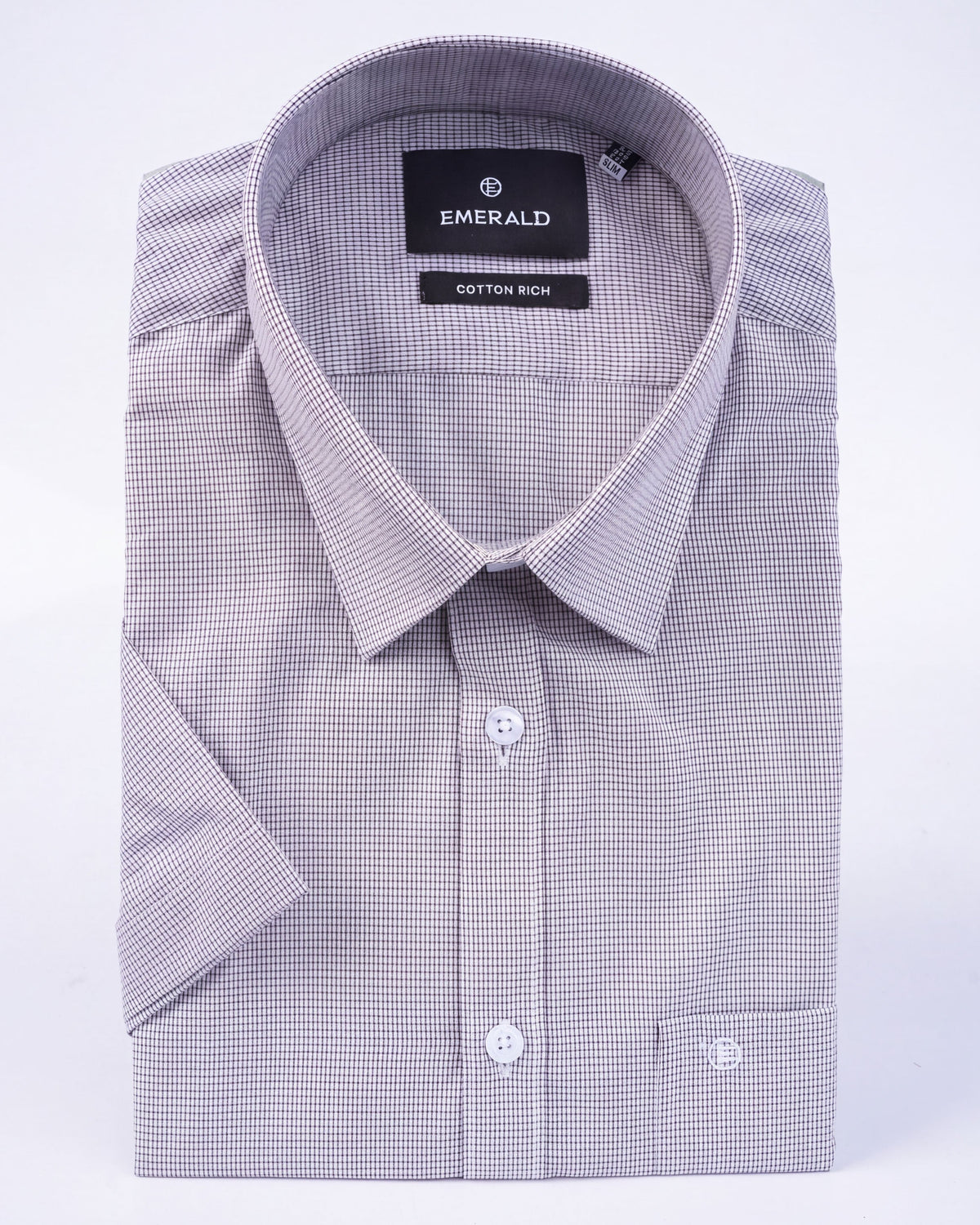 Formal Core Checks Slim Fit - Maroon