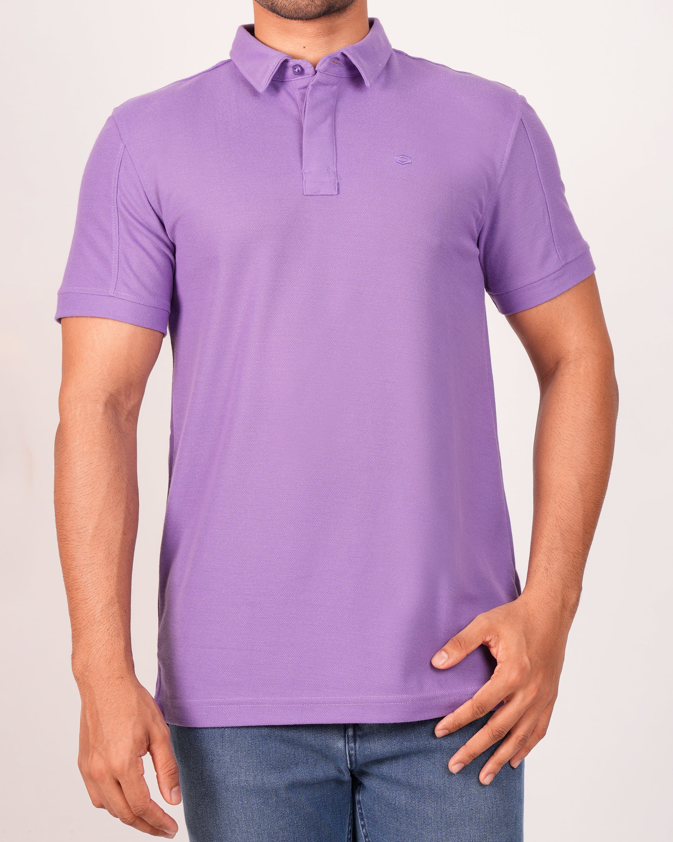 Emerald Polo Shirt Collar -CHINESE VIOLET