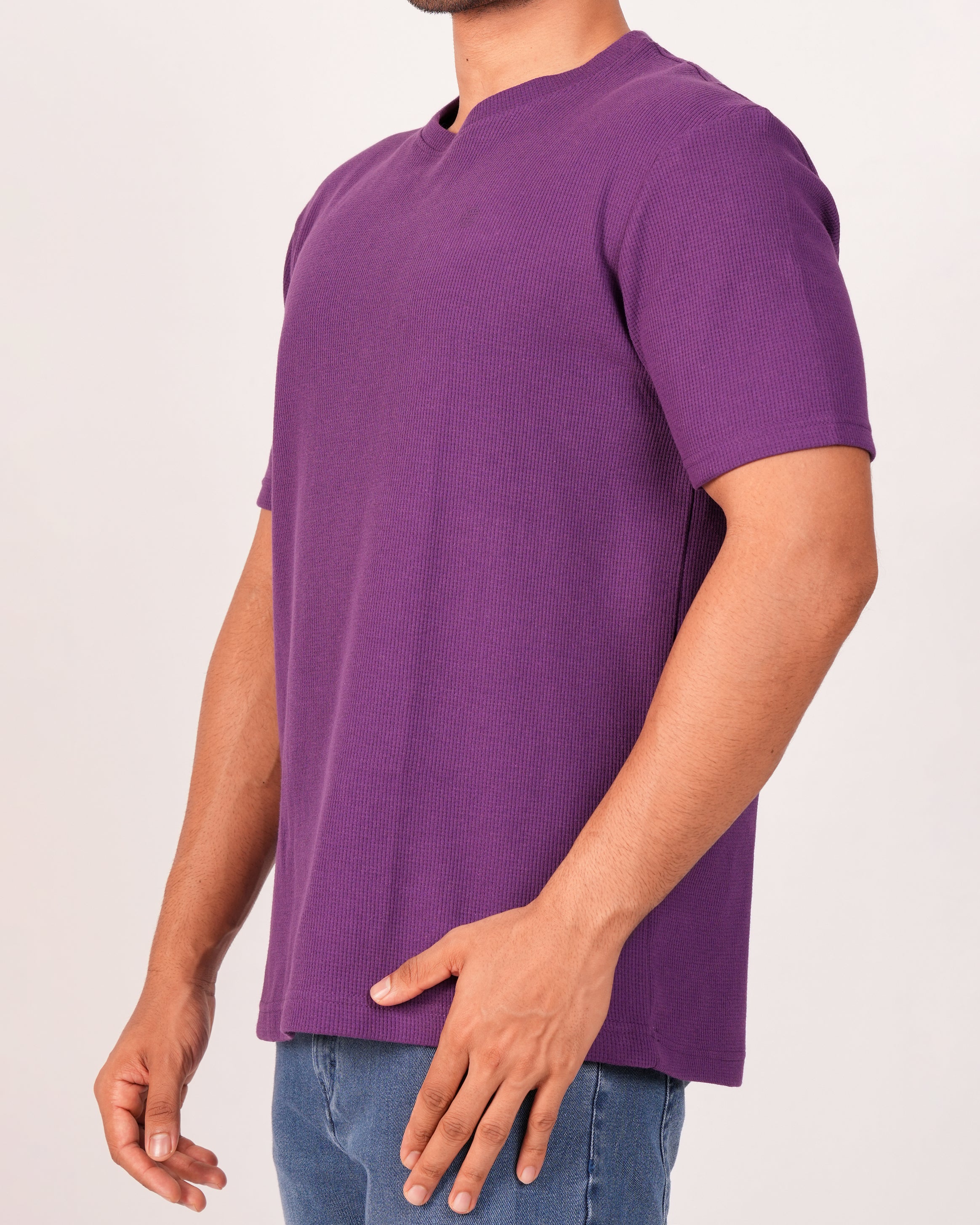 Emerald Crew Neck Slim-DEEP LAVENDER