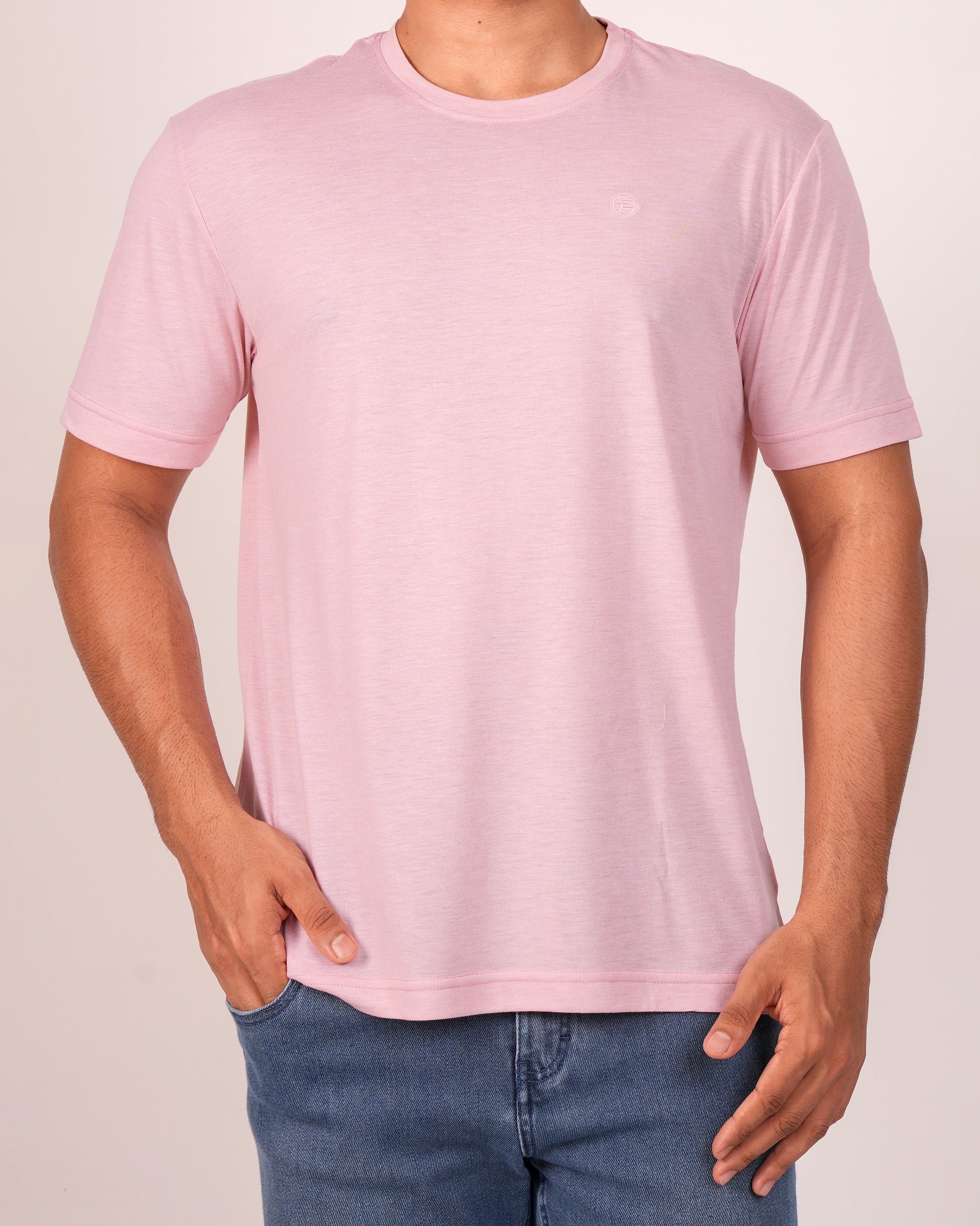 Emerald Crew Neck Slim-CORAL CLOUD