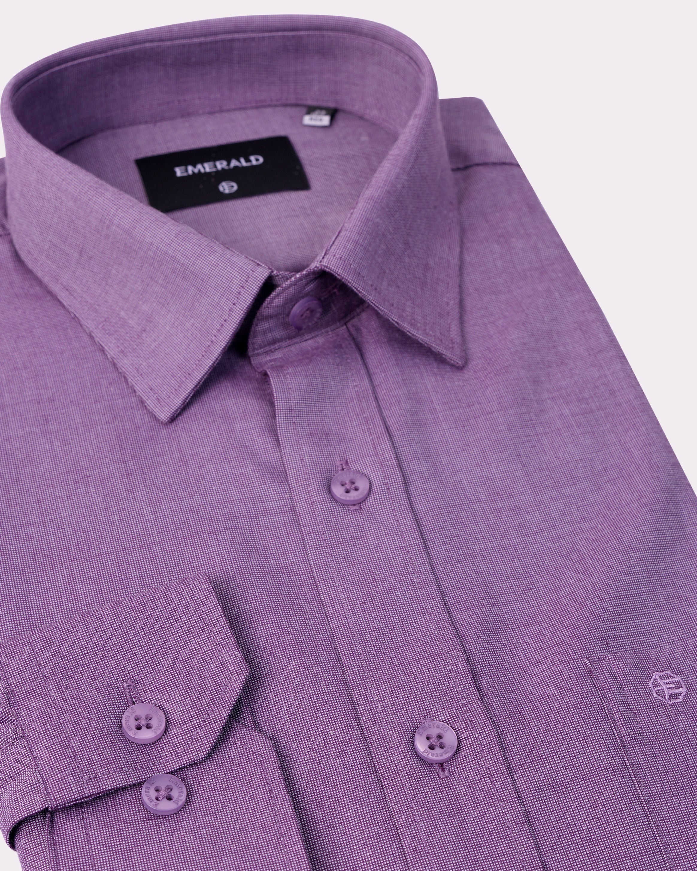 Emerald Formal Dobby Regular Fit-Plum Wine