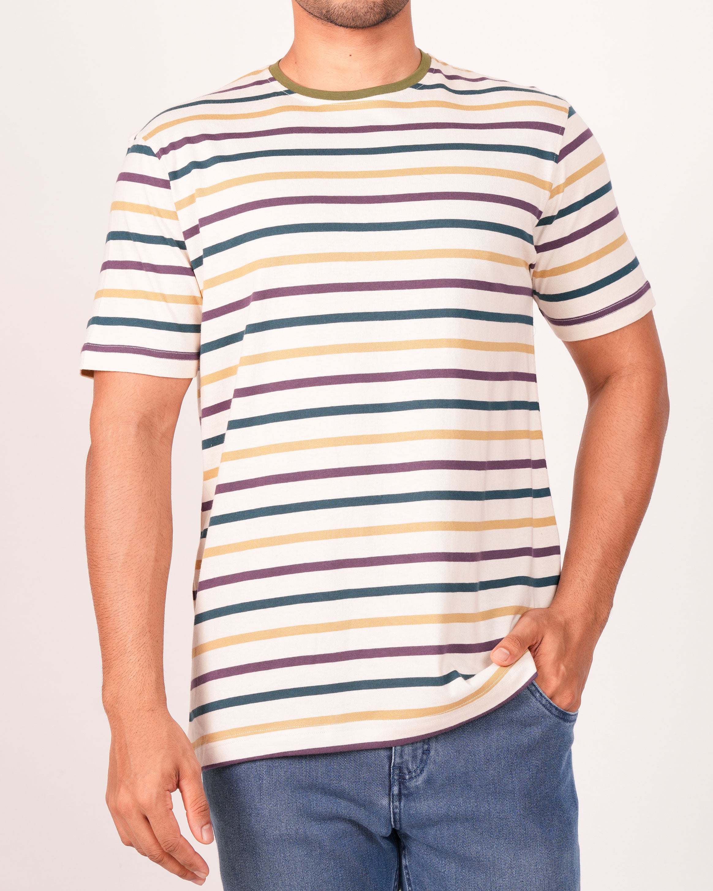 Emerald Crew Neck Slim- PURPLE PETUNIA