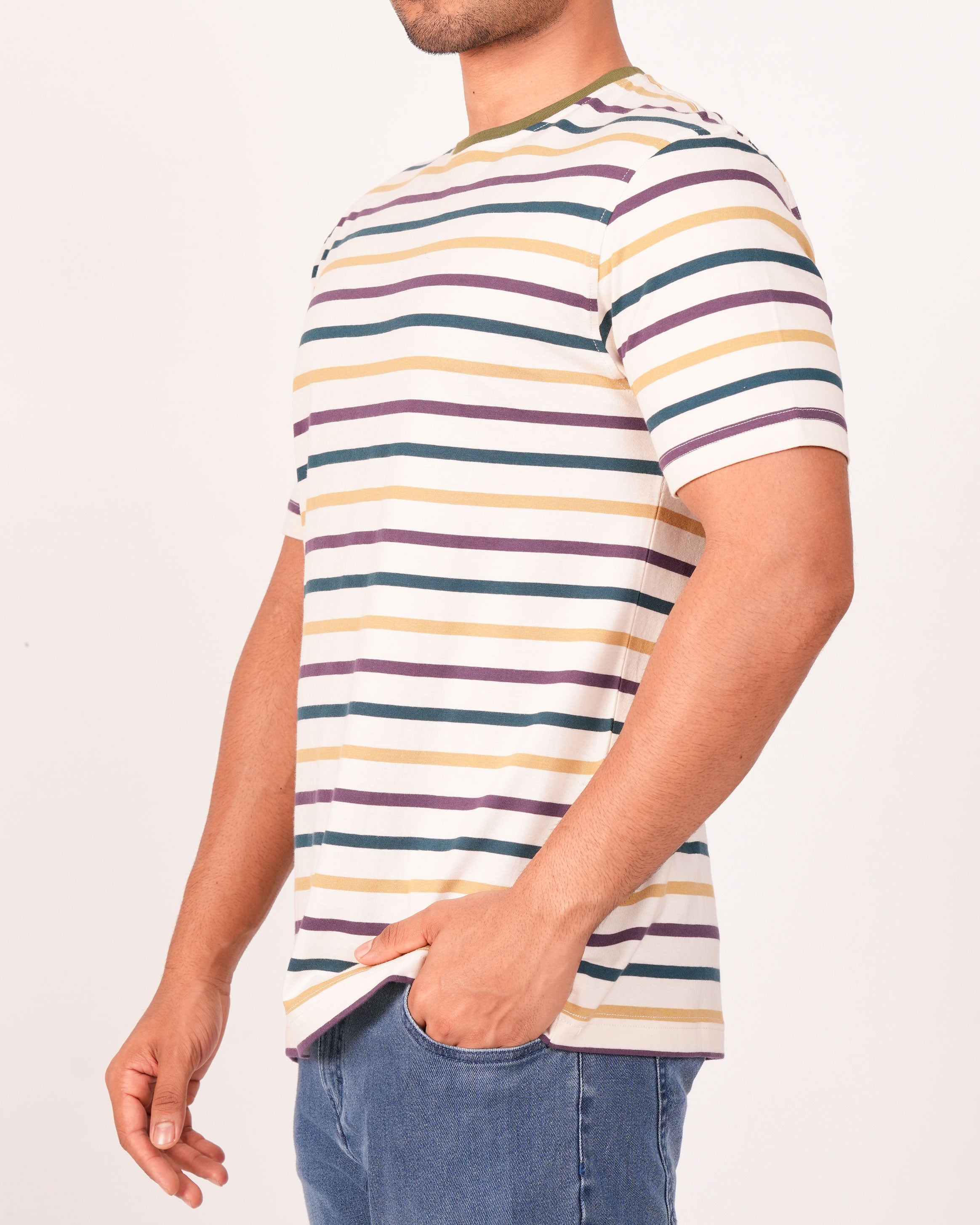 Emerald Crew Neck Slim- PURPLE PETUNIA