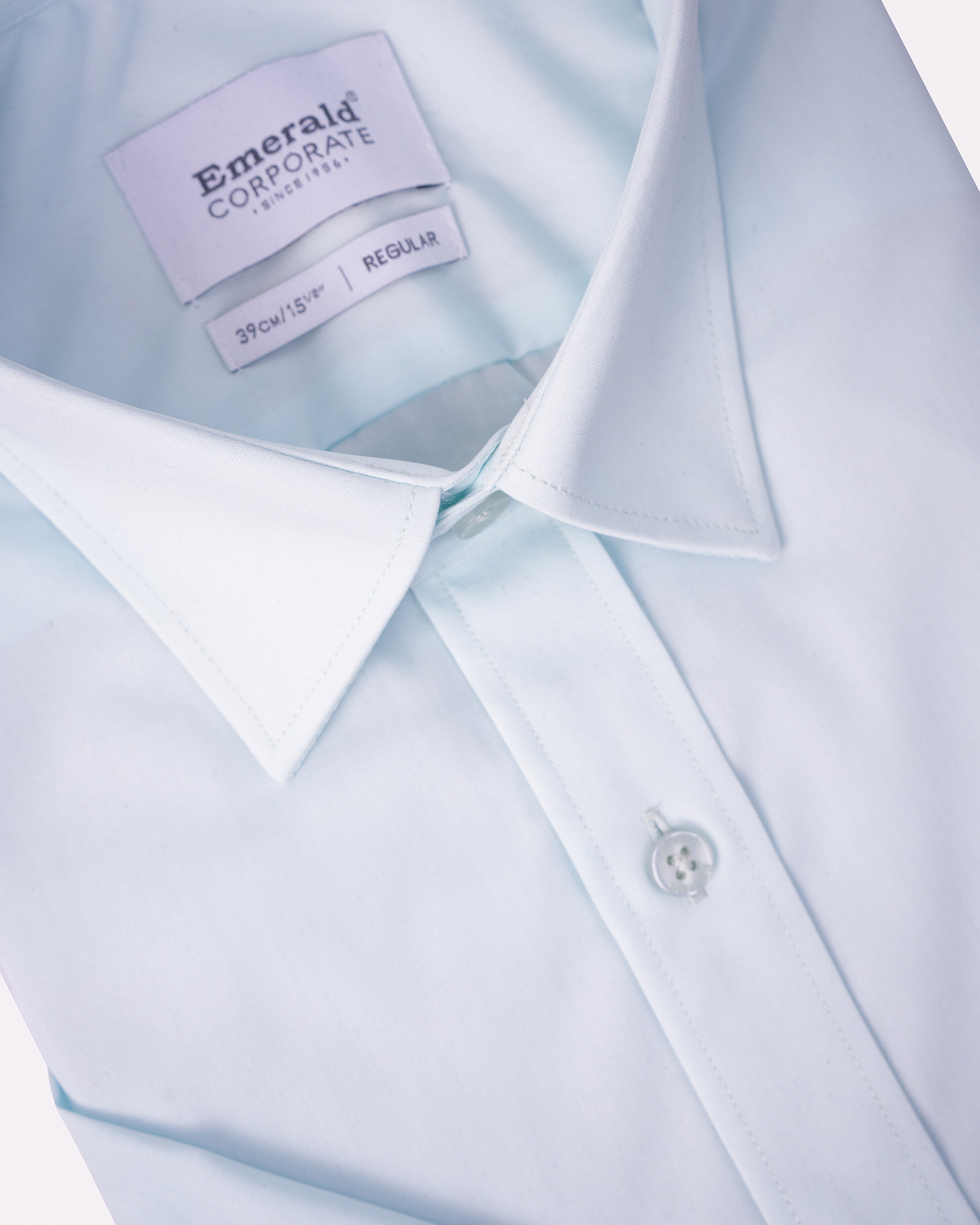 Emerald Corporate Plain Active Kleen Regular Fit-Wan Blue