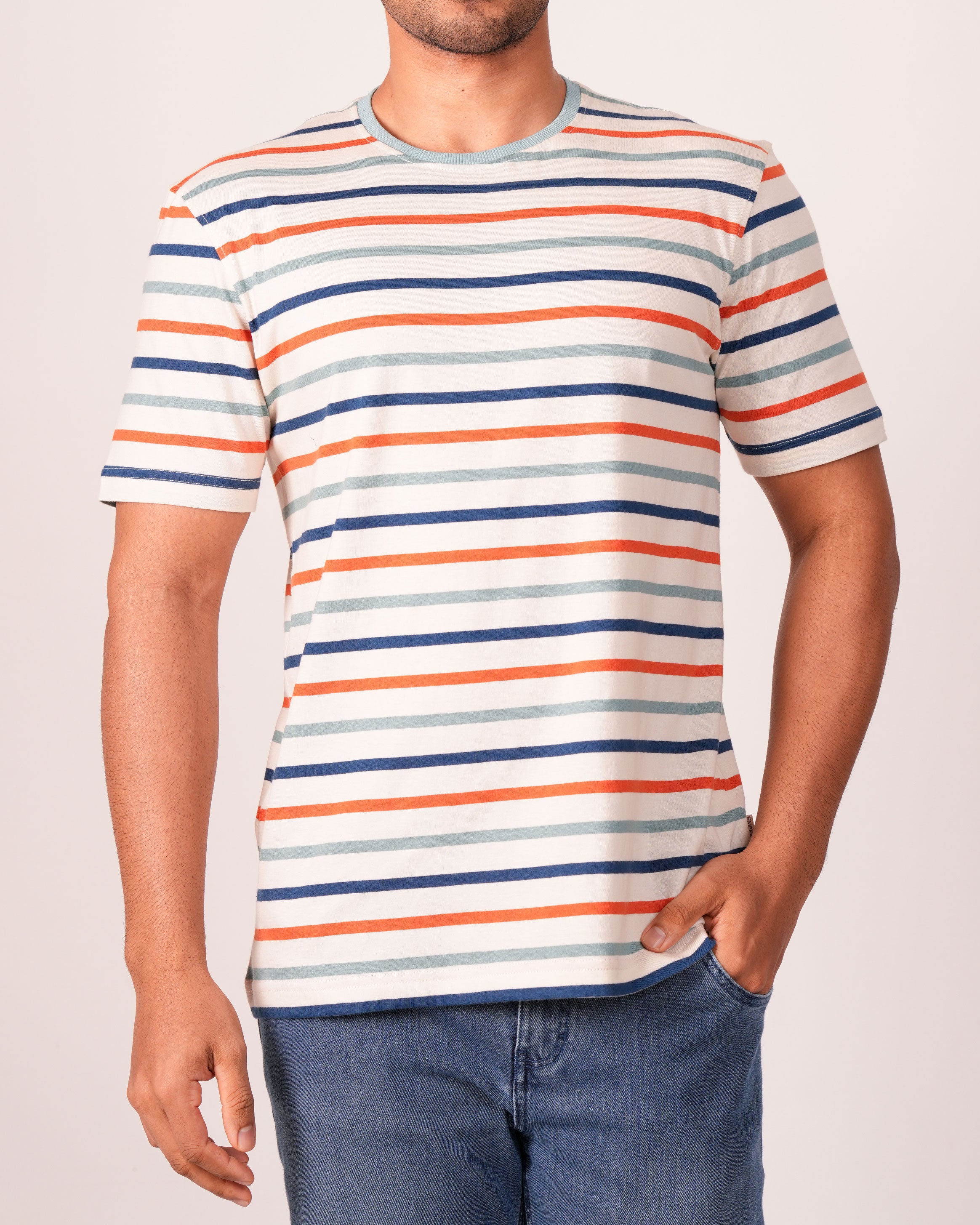 Emerald Crew Neck Slim- BLUE AQUIFER