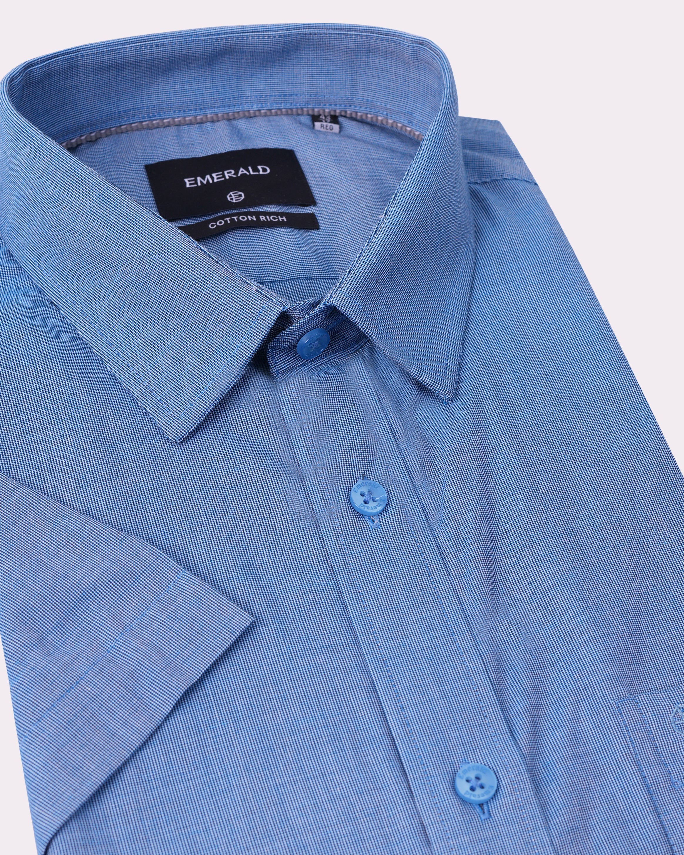Emerald Corporate Tril A Fil Regular Fit-Cashmere Blue