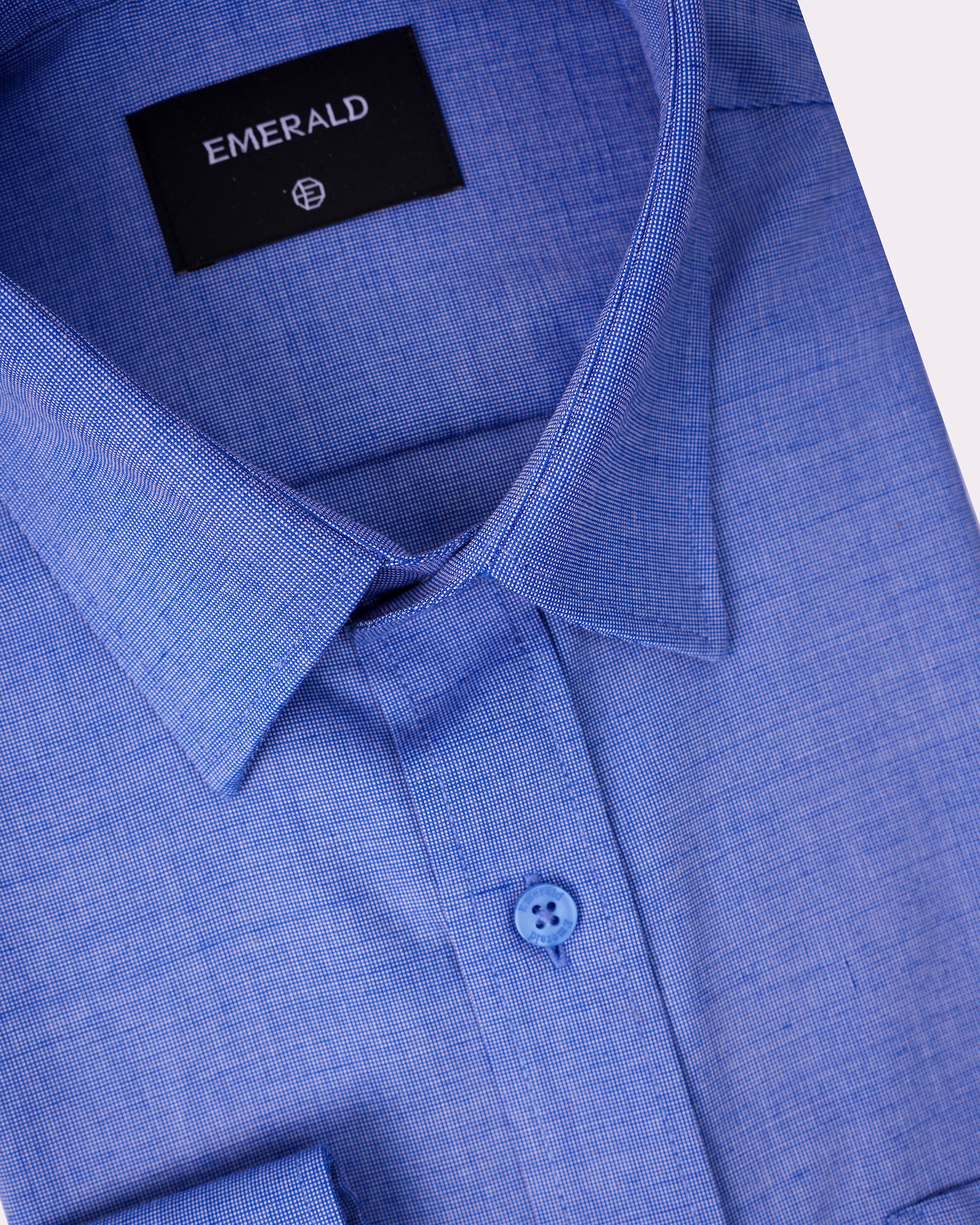 Emerald Formal Dobby Regular Fit-Forget Me Not Blue